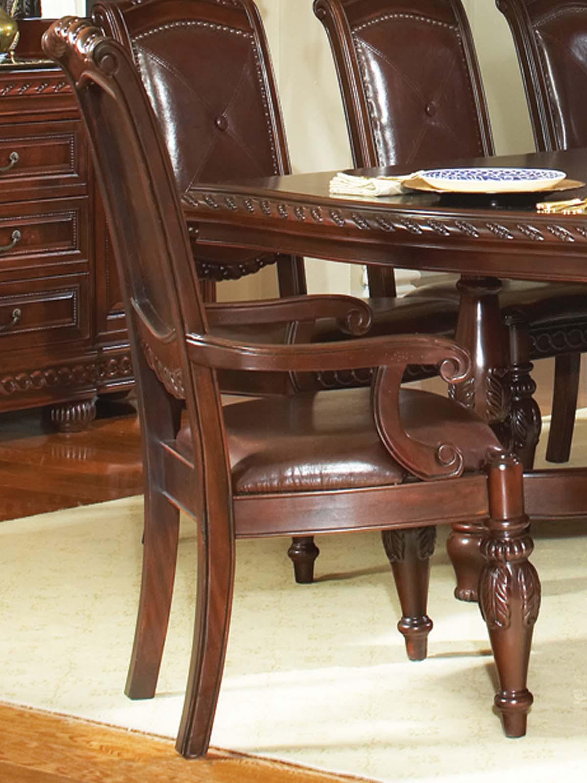 Steve Silver Antoinette Arm Chair (Set of 2) in Rich Cherry - Luxury Home Furniture (MI)