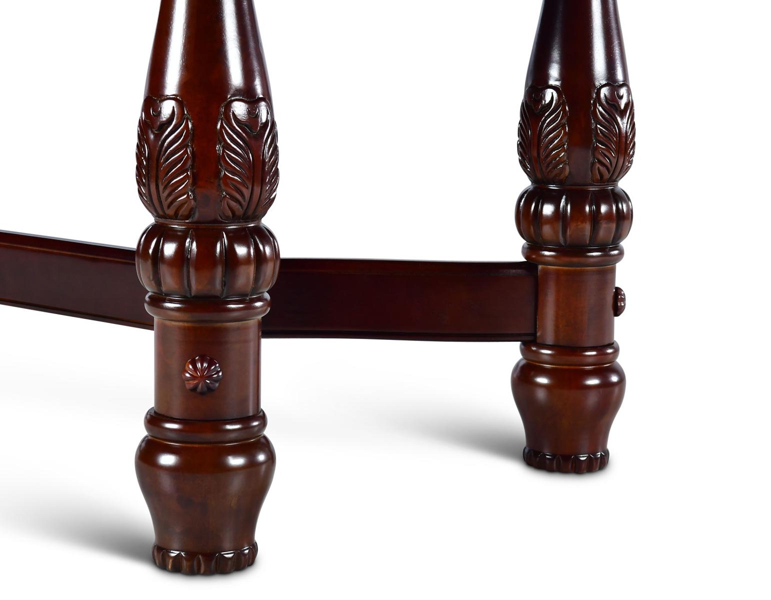 Steve Silver Antoinette Pedestal Dining Table in Brown Cherry - Luxury Home Furniture (MI)
