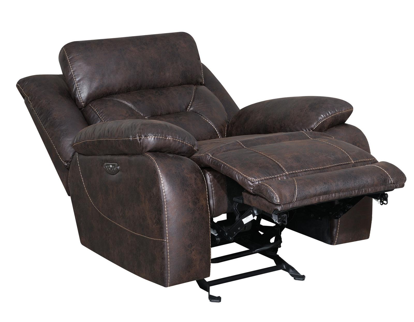 Steve Silver Aria Dual Power Recliner in Saddle Brown - Luxury Home Furniture (MI)