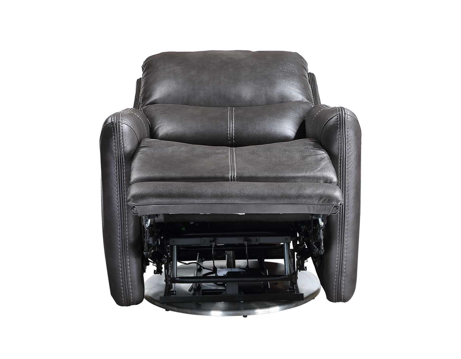 Steve Silver Athens Triple-Power 360 Degree Swivel Motion Chair in Charcoal - Luxury Home Furniture (MI)