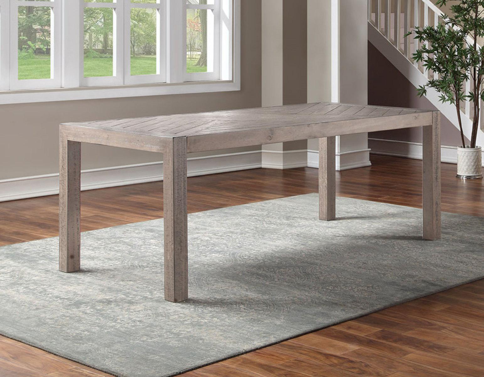 Steve Silver Auckland Reclaimed Wood Dining Table in Weathered Grey - Luxury Home Furniture (MI)
