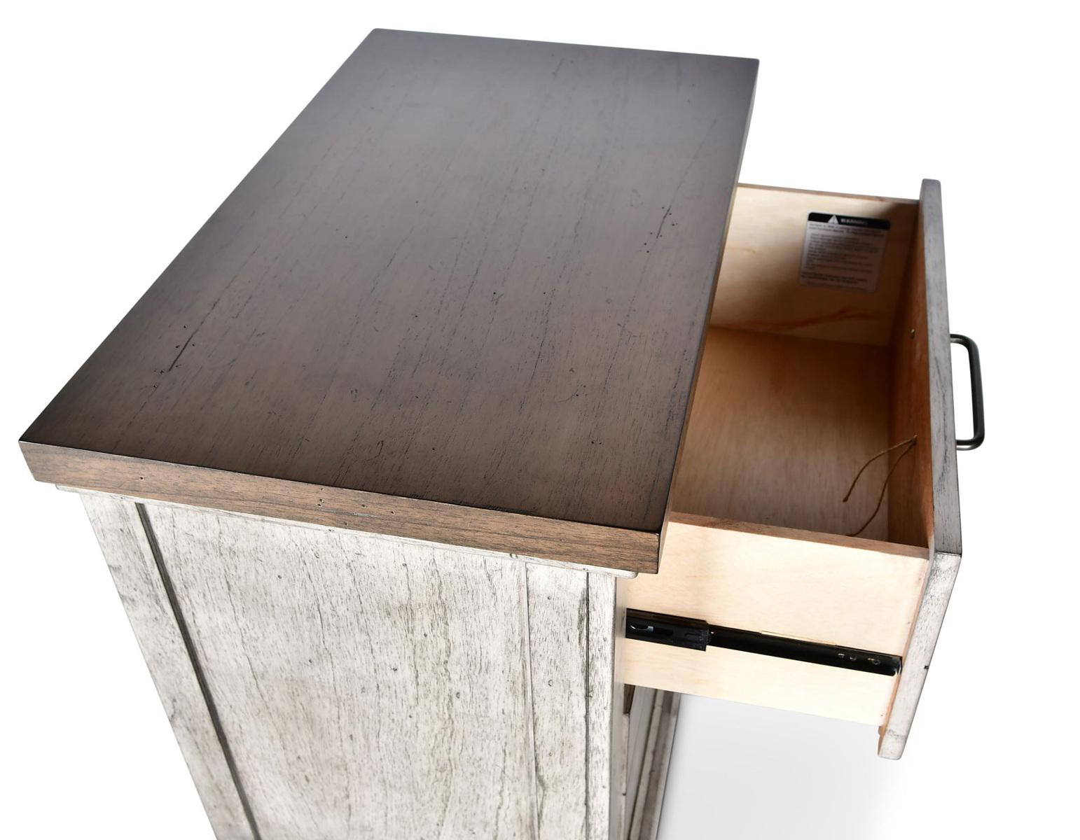 Steve Silver Bear Creek 2 Drawer Nightstand in White Smoke - Luxury Home Furniture (MI)