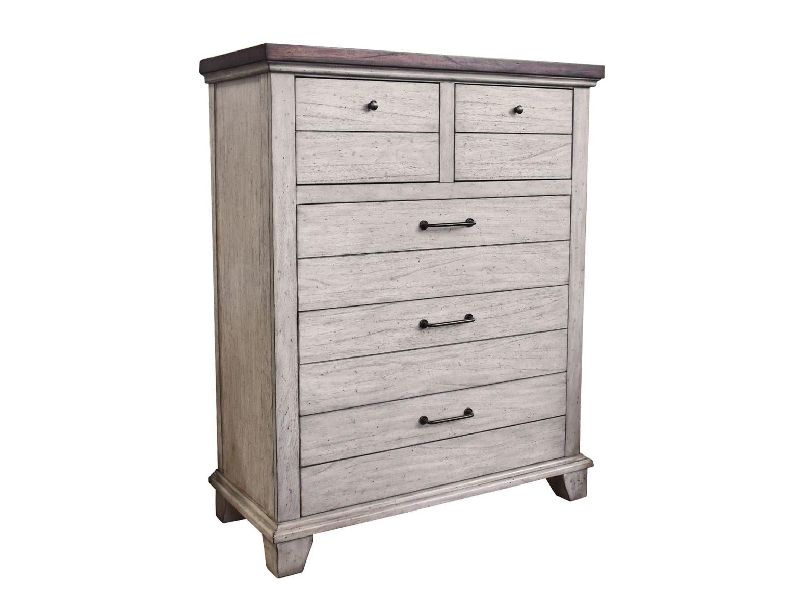 Steve Silver Bear Creek 5 Drawer Chest in White Smoke - Luxury Home Furniture (MI)