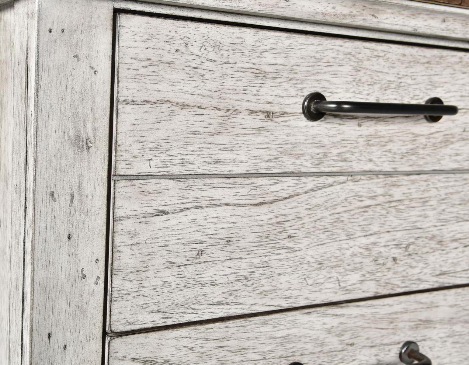Steve Silver Bear Creek 5 Drawer Chest in White Smoke - Luxury Home Furniture (MI)