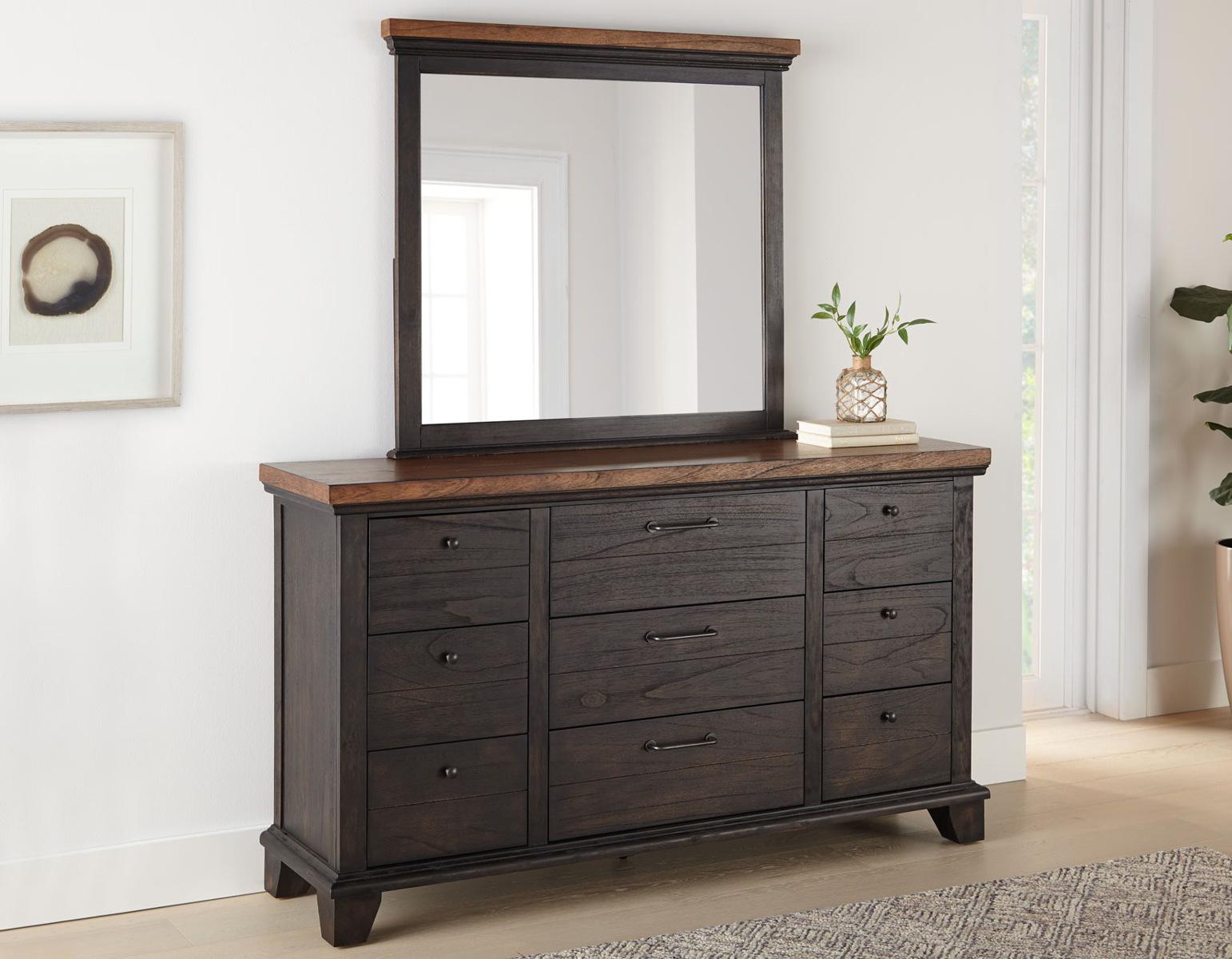 Steve Silver Bear Creek Brown 9 Drawer Dresser in Chocolate - Luxury Home Furniture (MI)
