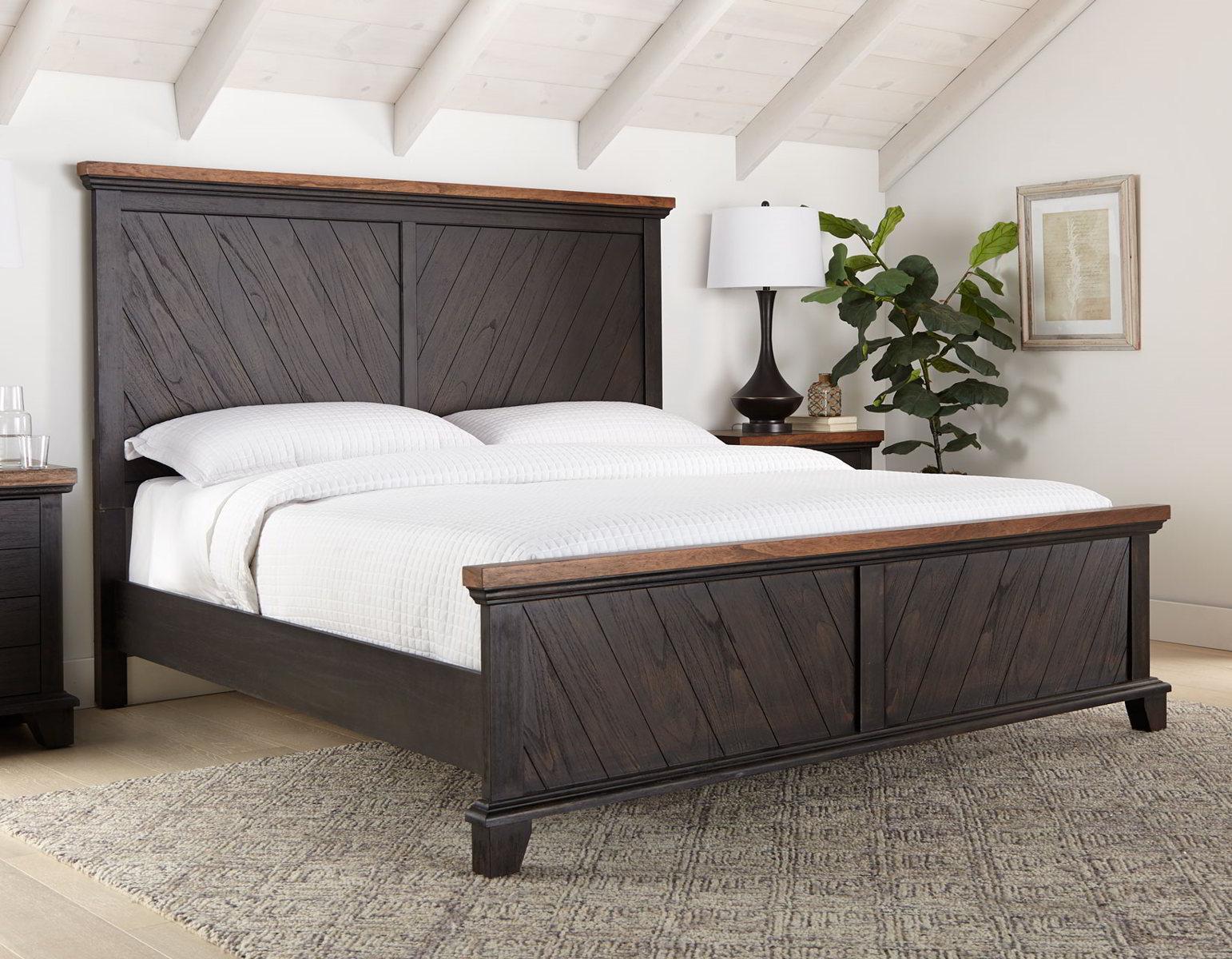 Steve Silver Bear Creek Brown King Panel Bed in Chocolate - Luxury Home Furniture (MI)
