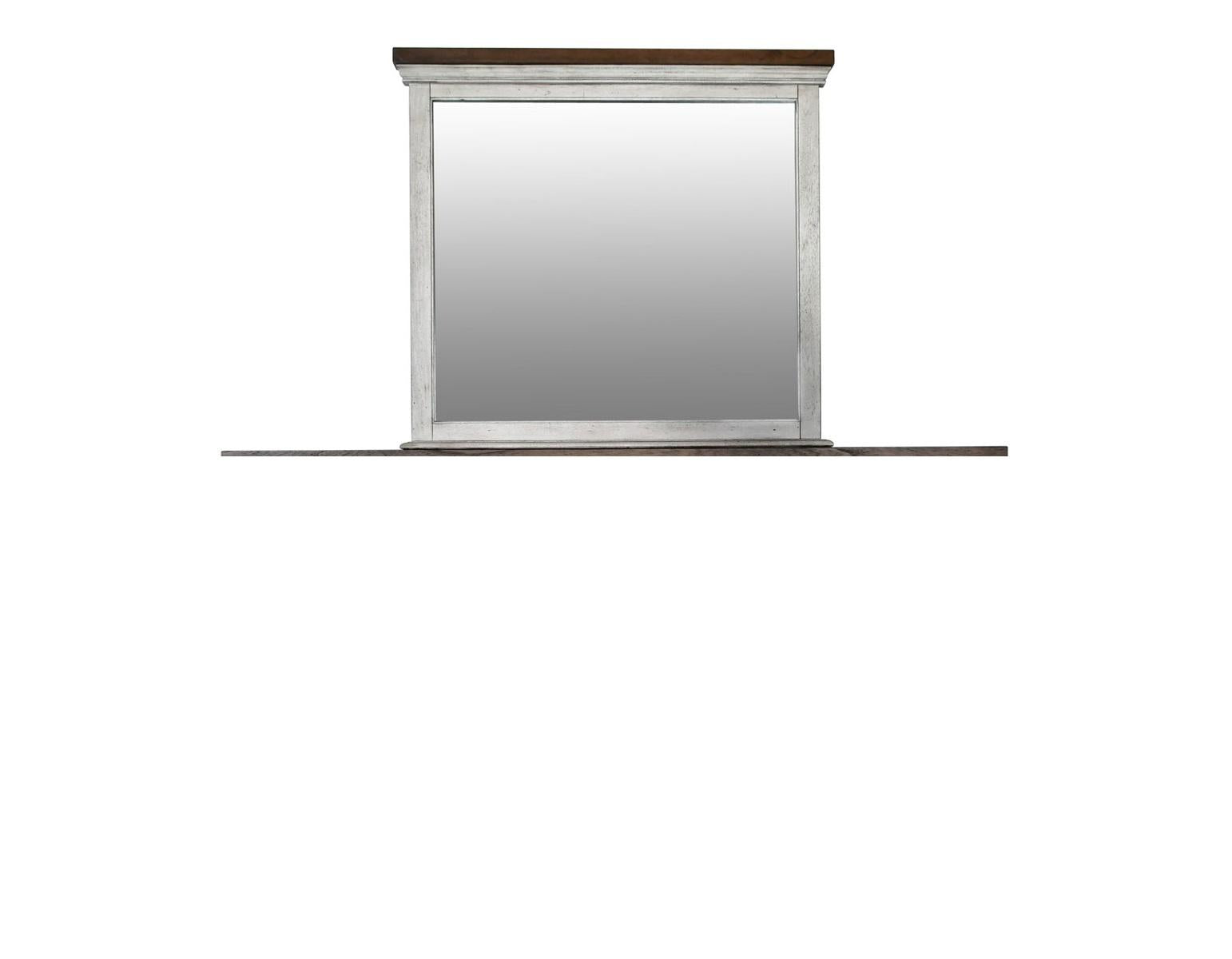 Steve Silver Bear Creek Mirror in White Smoke