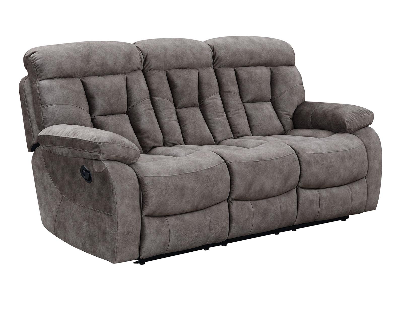 Steve Silver Bogata Manual Reclining Sofa in Majestic Mushroom