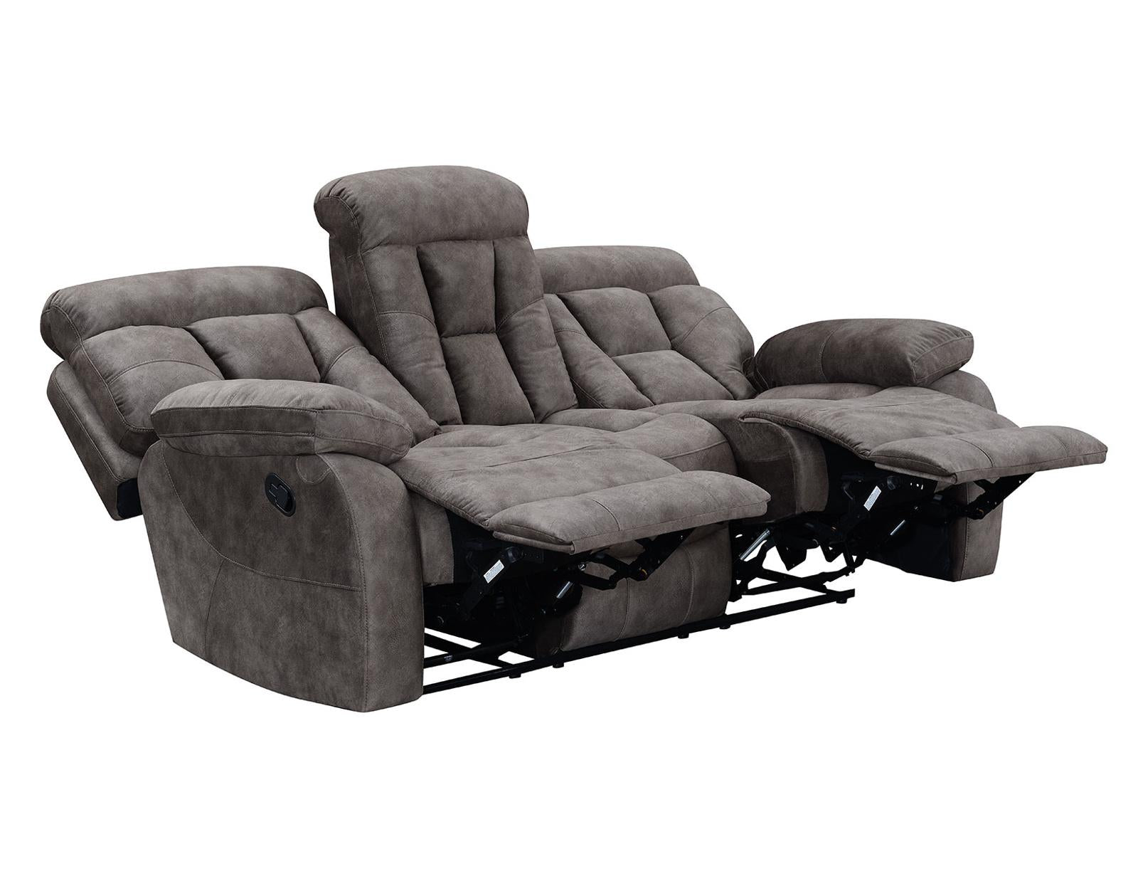 Steve Silver Bogata Manual Reclining Sofa in Majestic Mushroom - Luxury Home Furniture (MI)