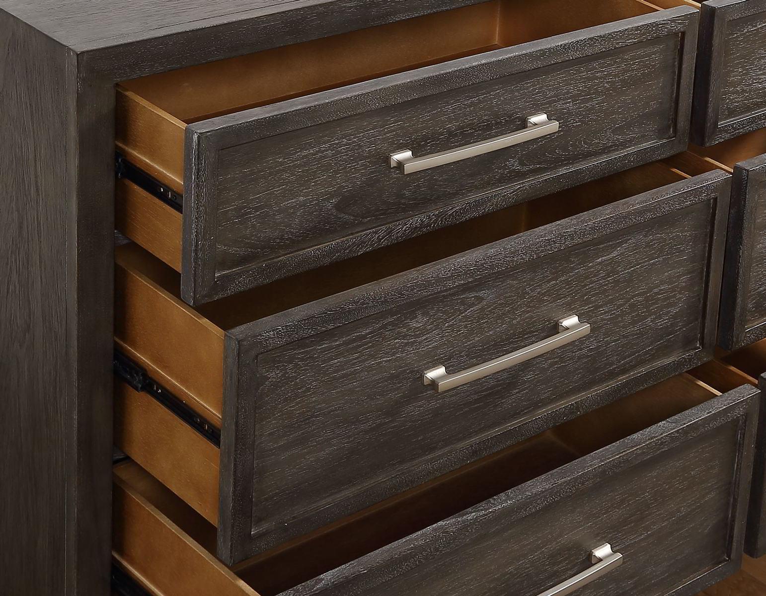 Steve Silver Broomfield 6 Drawer Dresser in Walnut - Luxury Home Furniture (MI)