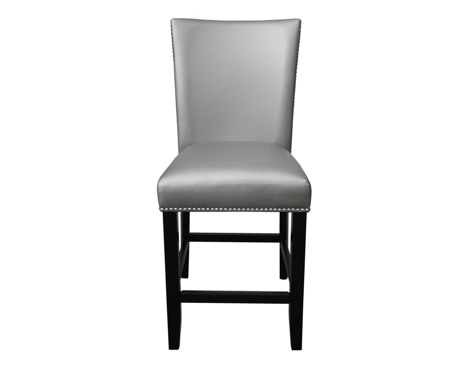 Steve Silver Camila Silver Counter Chair in Silver (Set of 2) - Luxury Home Furniture (MI)