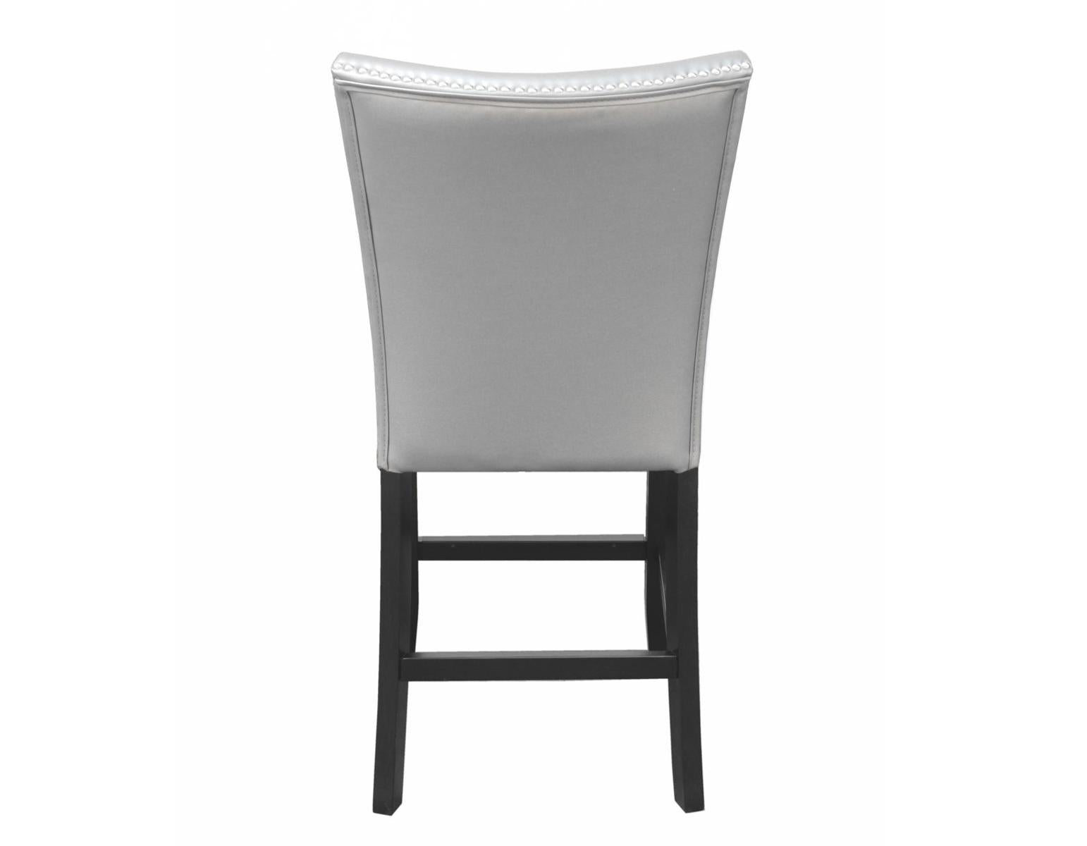 Steve Silver Camila Silver Counter Chair in Silver (Set of 2) - Luxury Home Furniture (MI)
