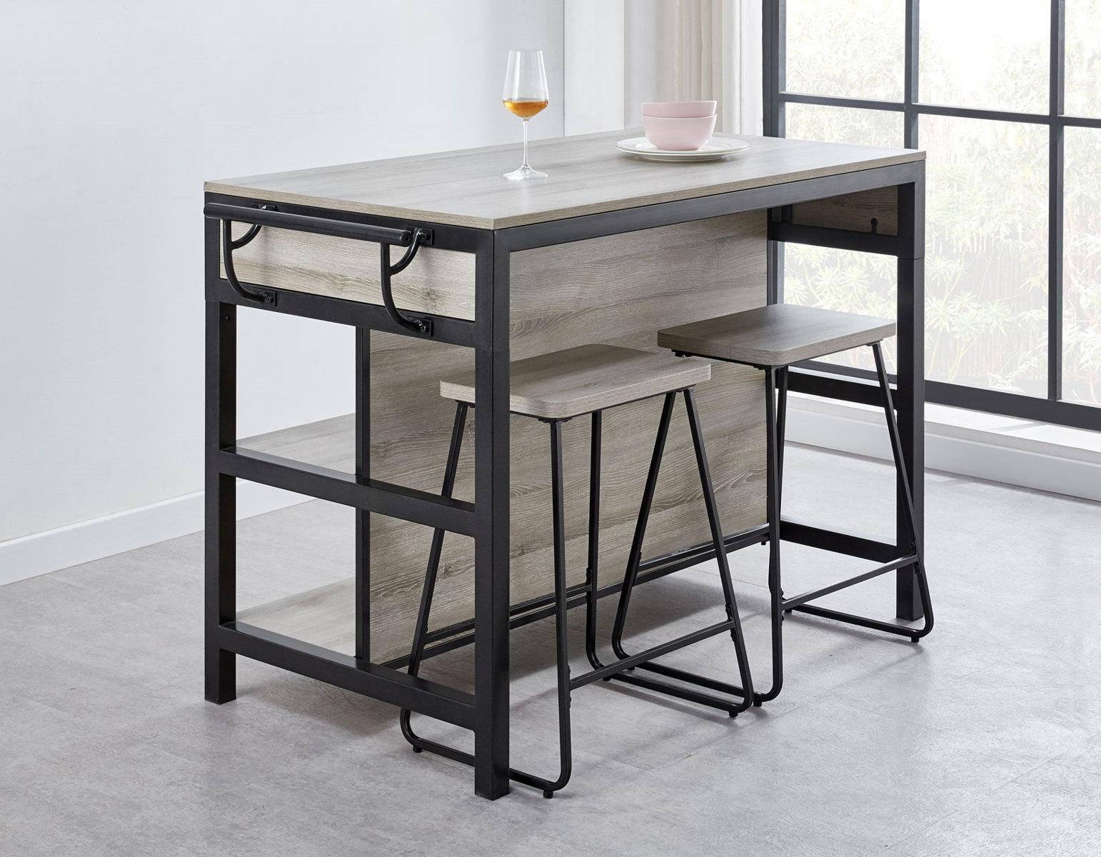 Steve Silver Carson Counter Kitchen Table in Weathered Driftwood - Luxury Home Furniture (MI)