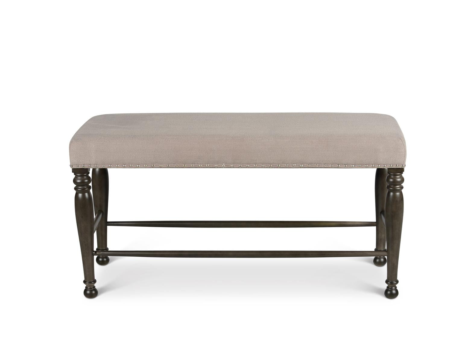 Steve Silver Caswell Counter Bench in Harbor Grey - Luxury Home Furniture (MI)