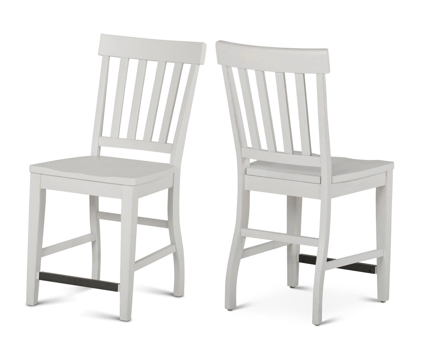 Steve Silver Cayla Counter Chair in Antique White (Set of 2)