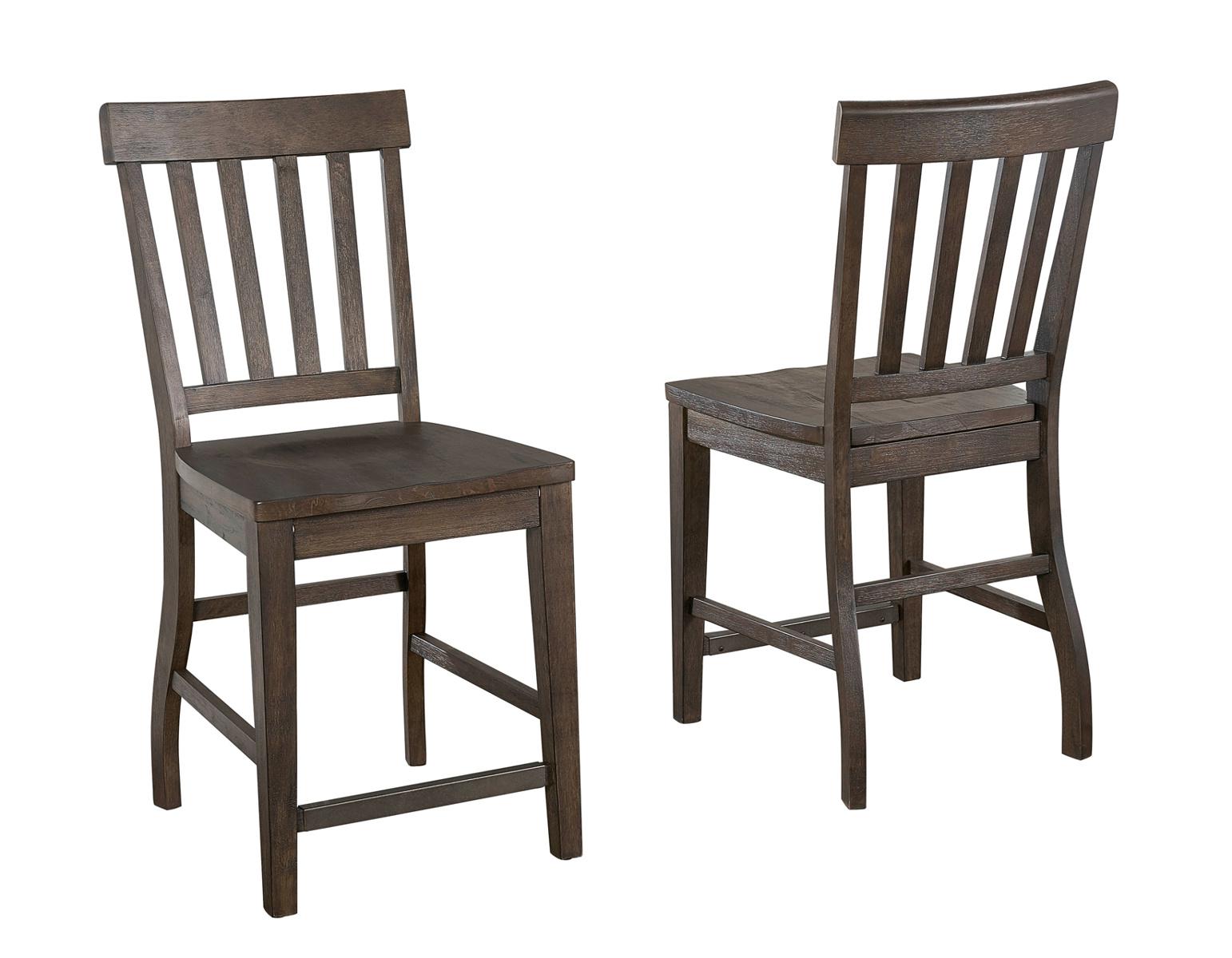 Steve Silver Cayla Counter Chair in Dark Oak (Set of 2)