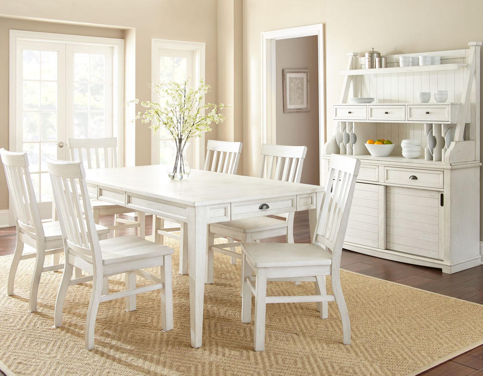 Steve Silver Cayla Dining Table in White - Luxury Home Furniture (MI)