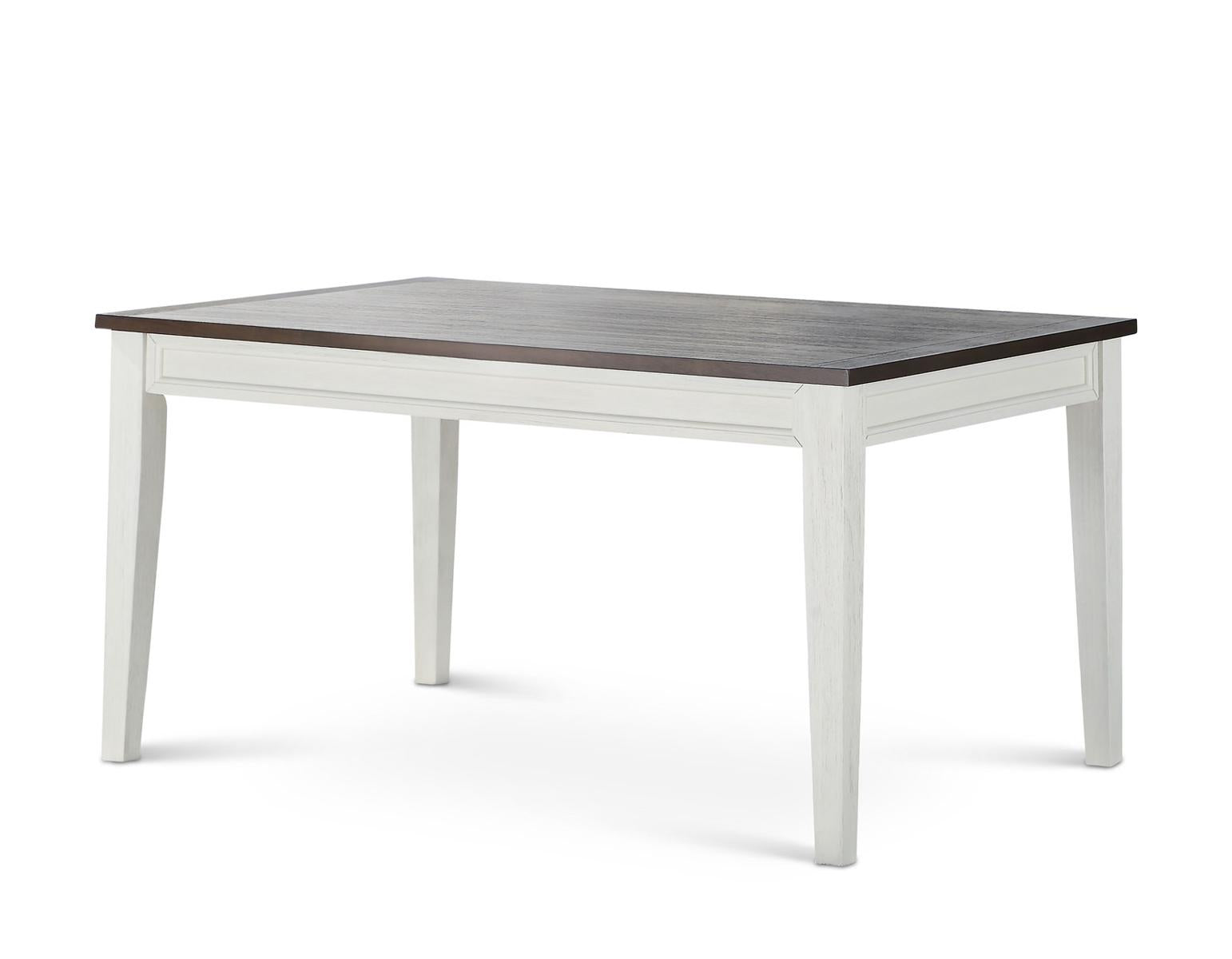 Steve Silver Caylie Dining Table in Two-tone Ivory and Driftwood - Luxury Home Furniture (MI)