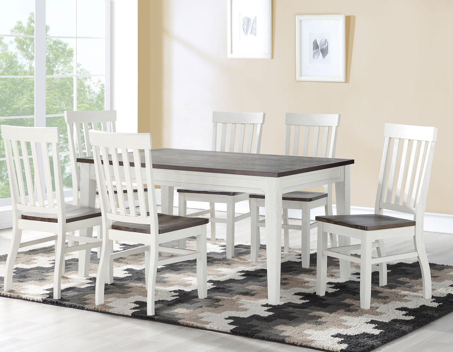 Steve Silver Caylie Side Chair in Two-tone Ivory and Driftwood (Set of 2) - Luxury Home Furniture (MI)