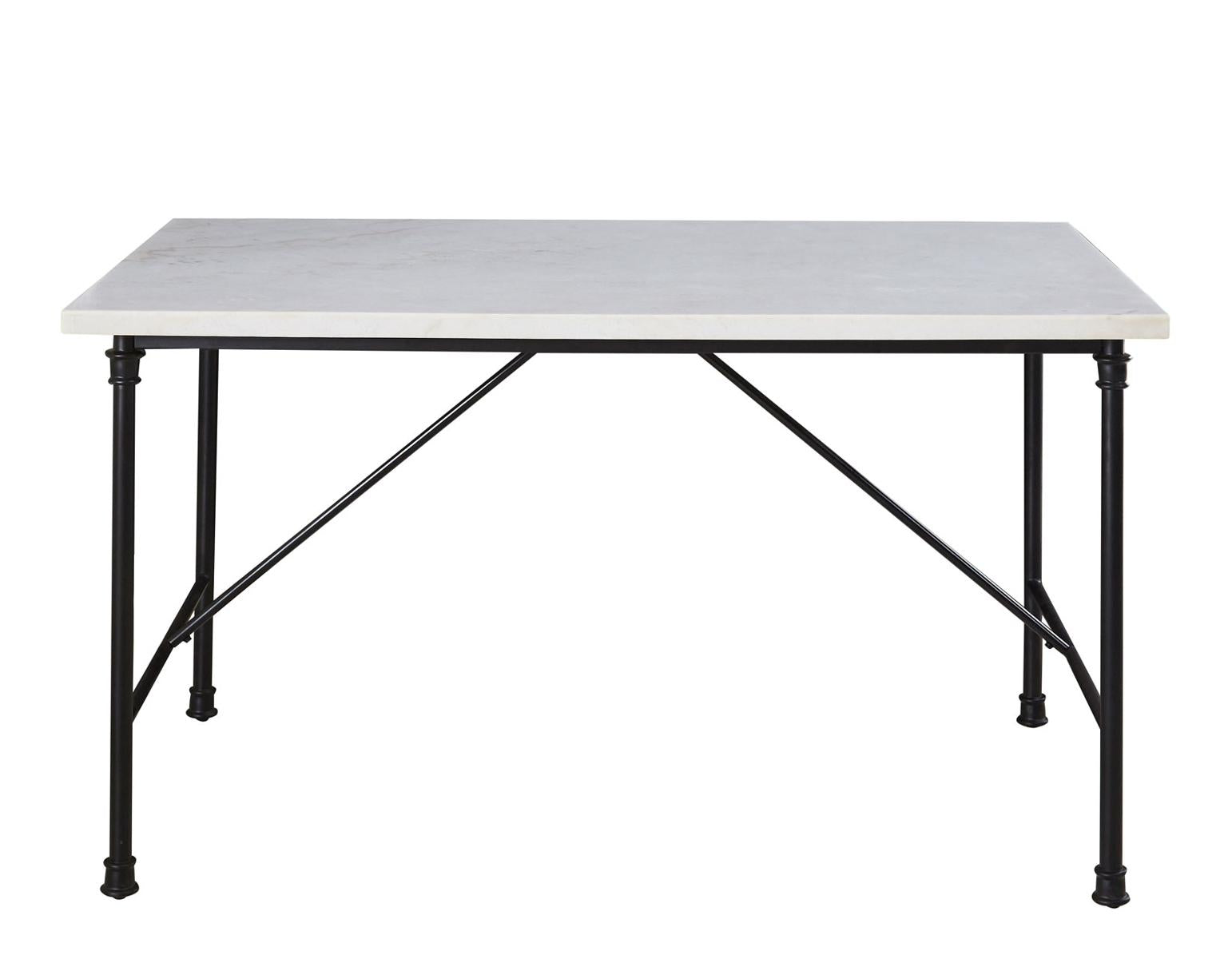 Steve Silver Claire White Marble Top Dining Table in White - Luxury Home Furniture (MI)