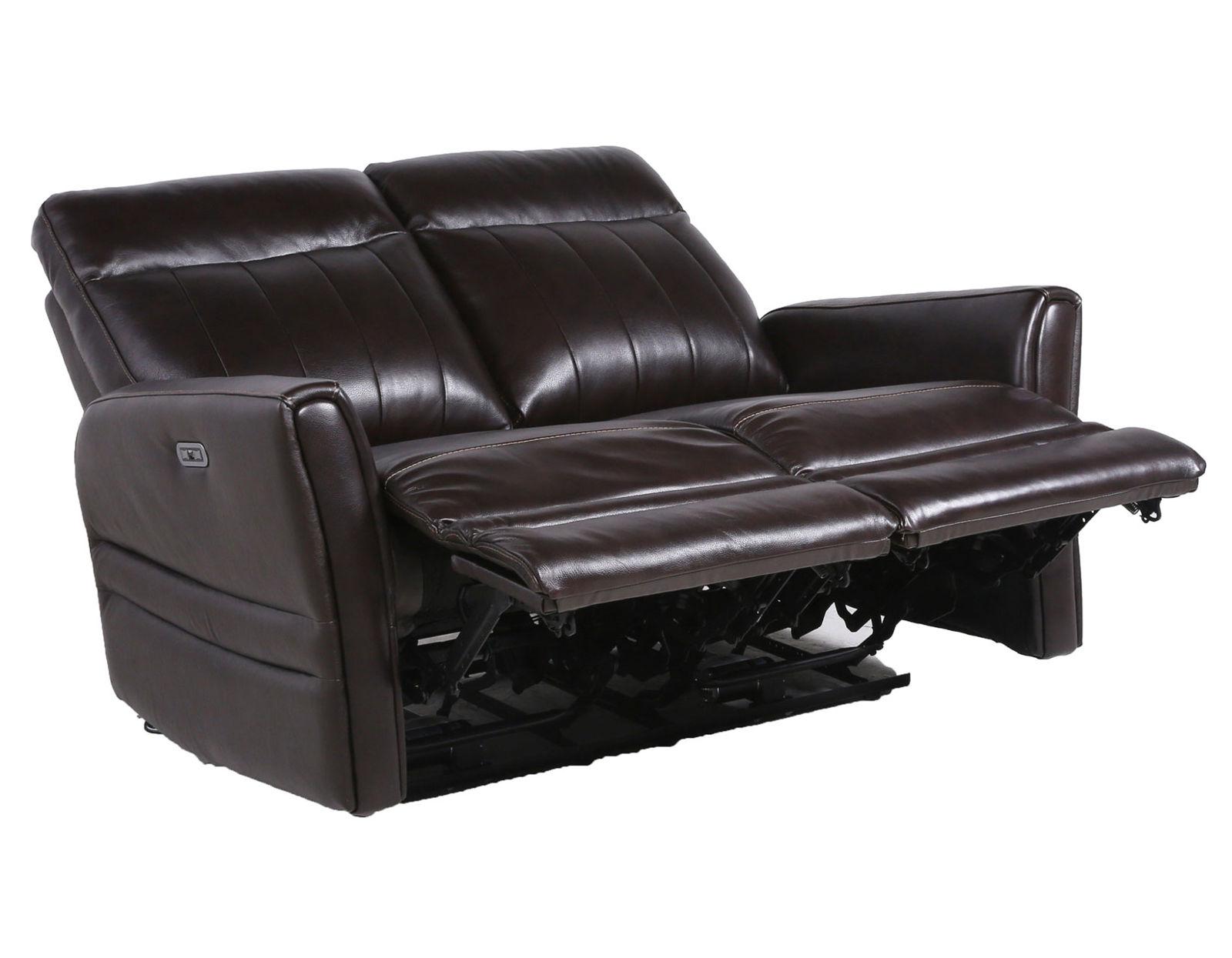Steve Silver Coachella Leather Dual Power Reclining Loveseat in Brown - Luxury Home Furniture (MI)