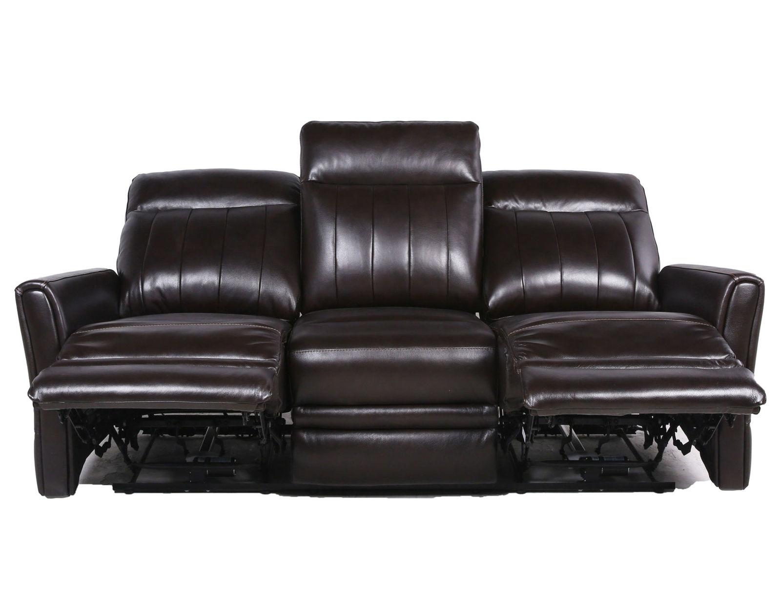 Steve Silver Coachella Leather Dual Power Reclining Sofa in Brown - Luxury Home Furniture (MI)