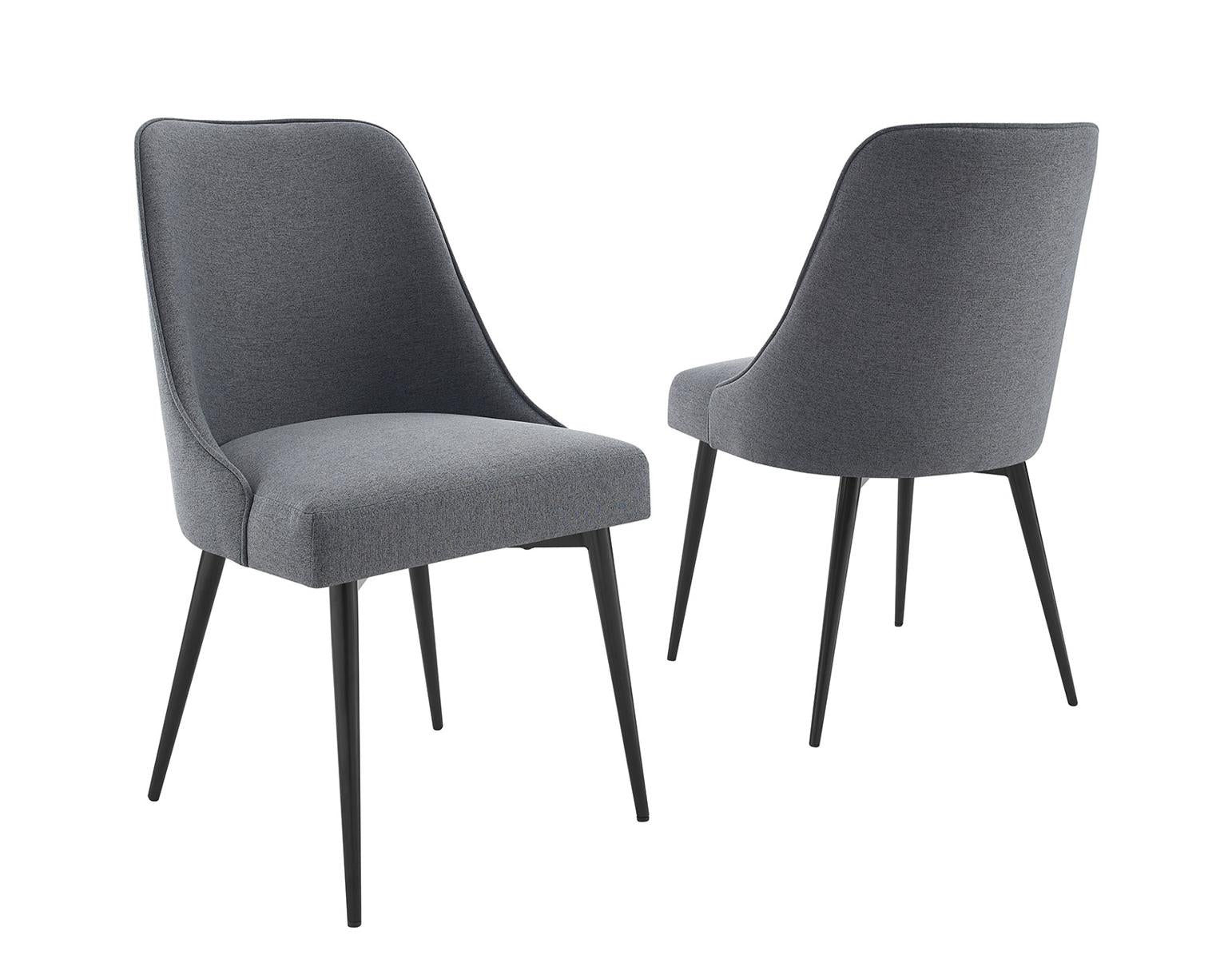 Steve Silver Colfax Side Chair in Charcoal (Set of 2) - Luxury Home Furniture (MI)