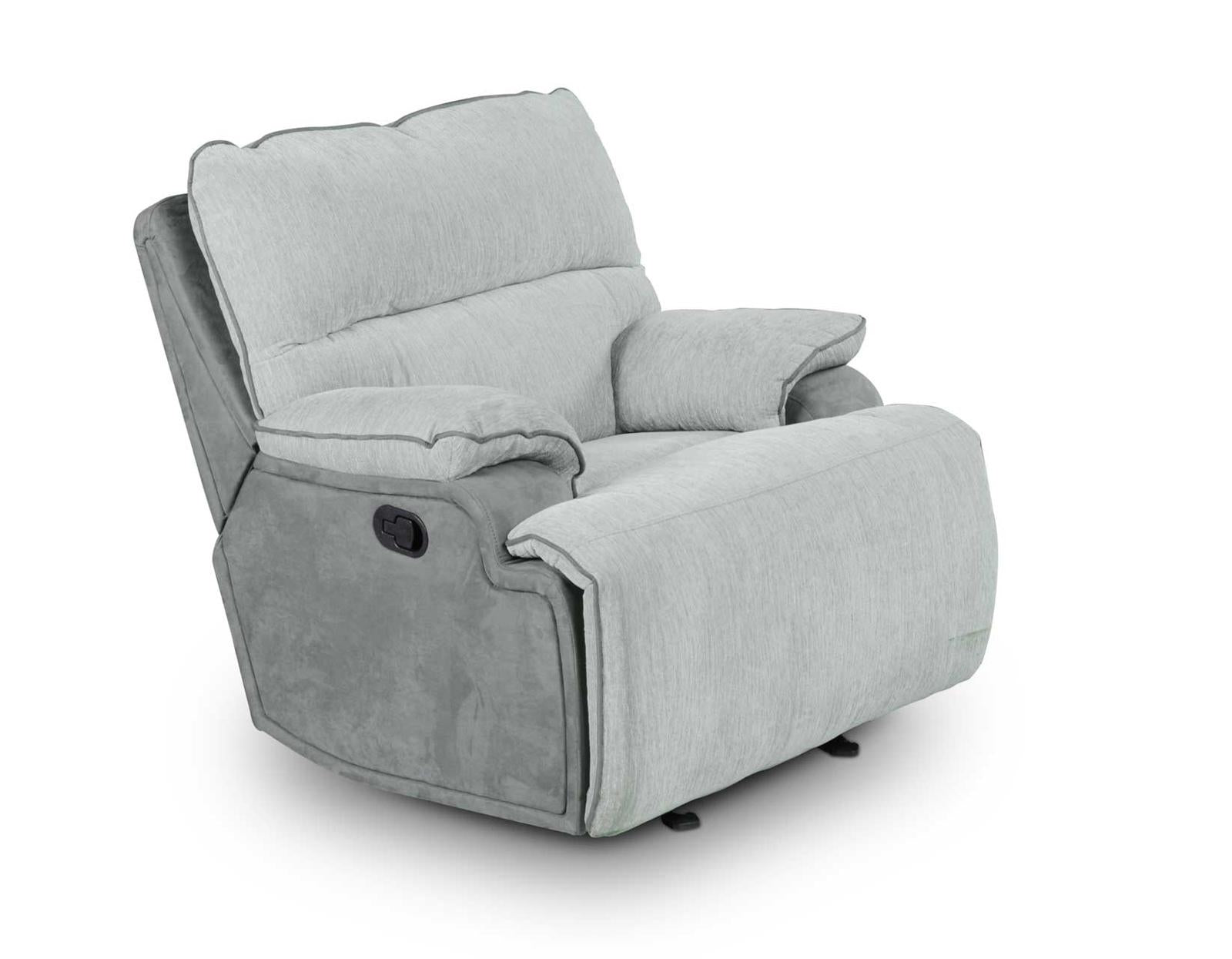 Steve Silver Cyprus Manual Glider Recliner in Two-Tone Cloud - Luxury Home Furniture (MI)