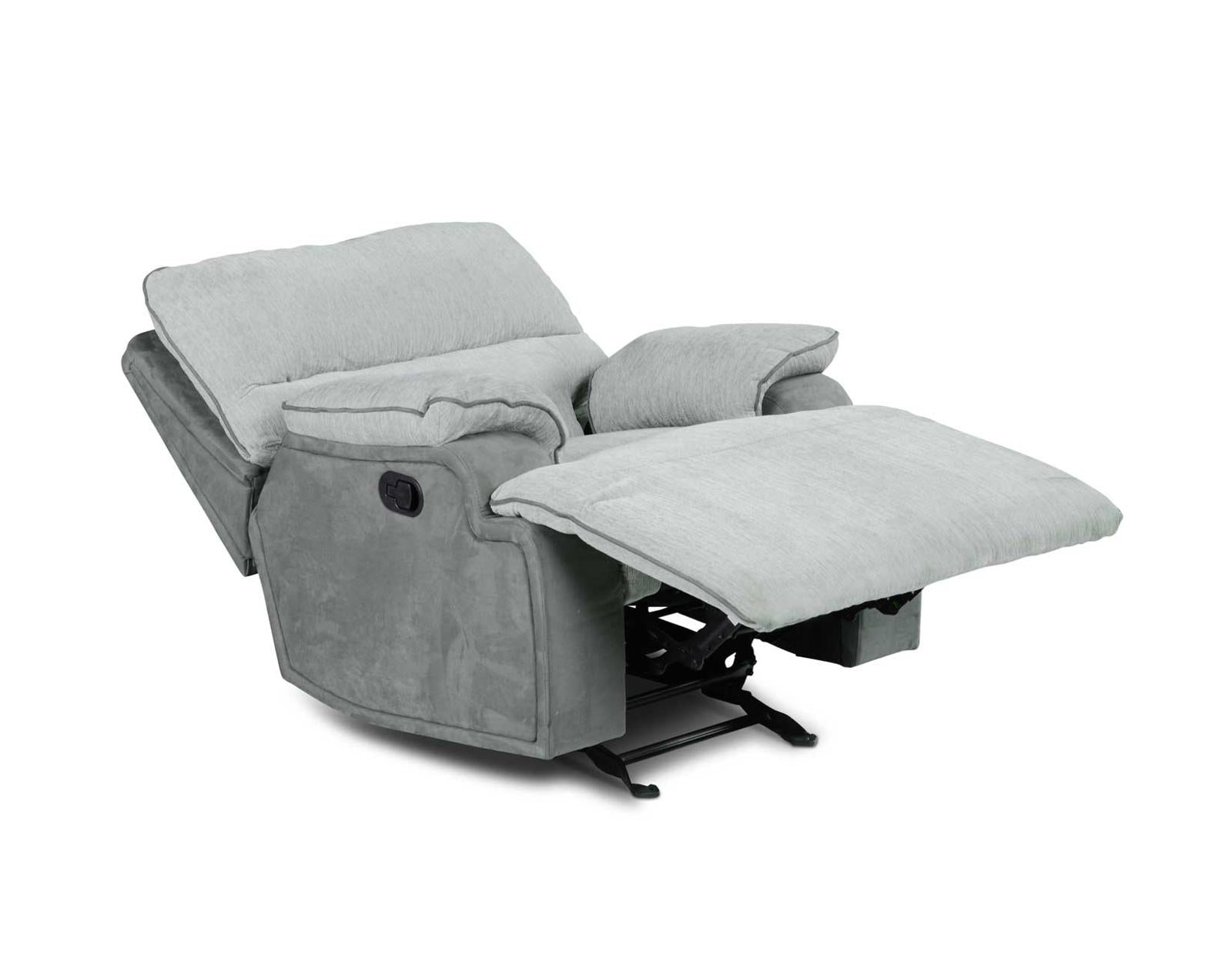 Steve Silver Cyprus Manual Glider Recliner in Two-Tone Cloud - Luxury Home Furniture (MI)