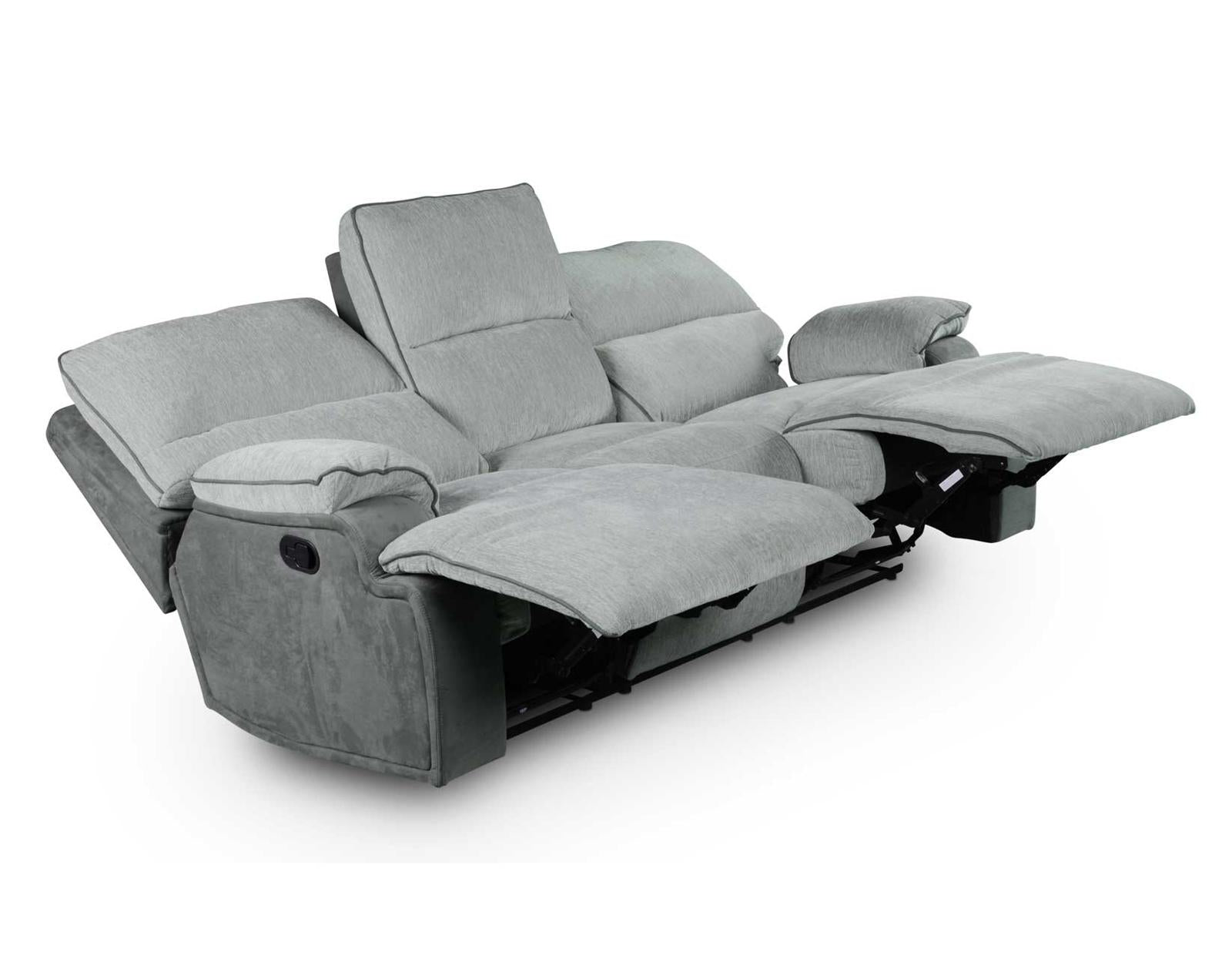 Steve Silver Cyprus Manual Reclining Sofa in Two-Tone Cloud - Luxury Home Furniture (MI)