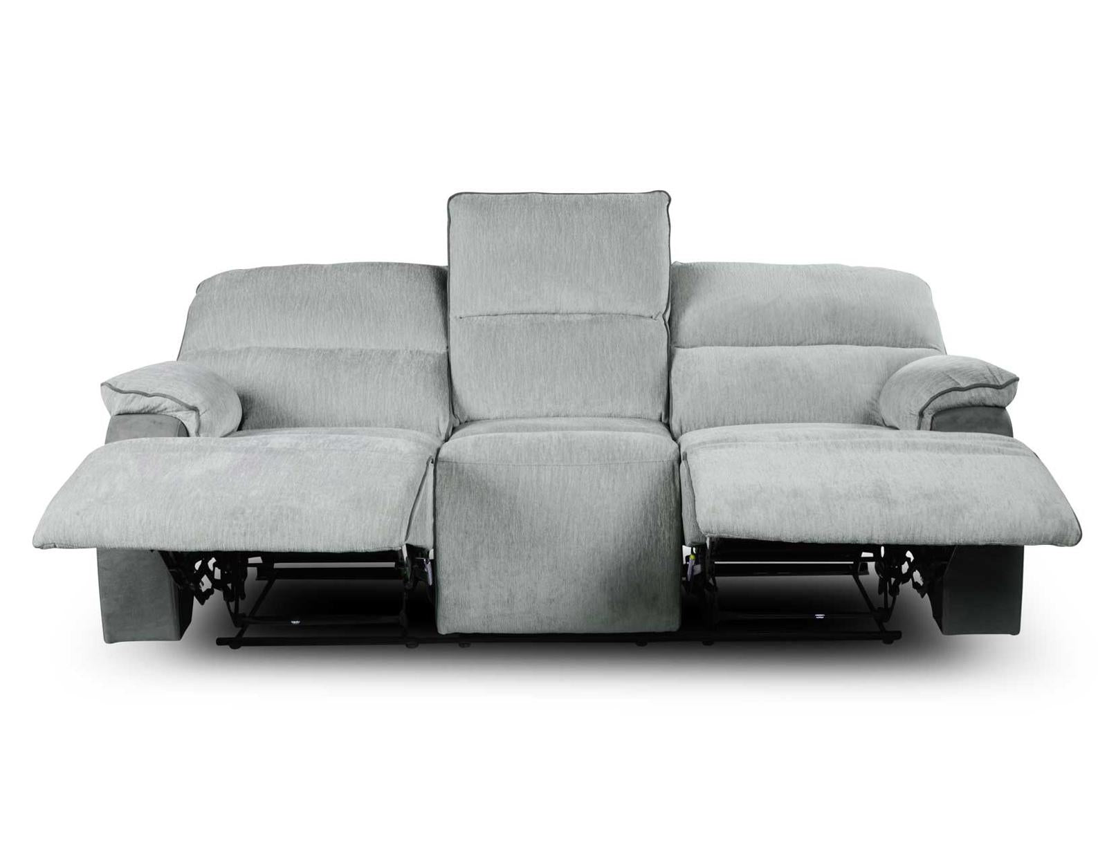 Steve Silver Cyprus Manual Reclining Sofa in Two-Tone Cloud - Luxury Home Furniture (MI)