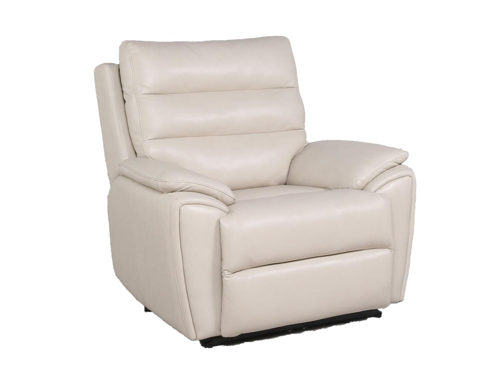 Steve Silver Duval Leather Dual Power Recliner in Impressive Ivory - Luxury Home Furniture (MI)