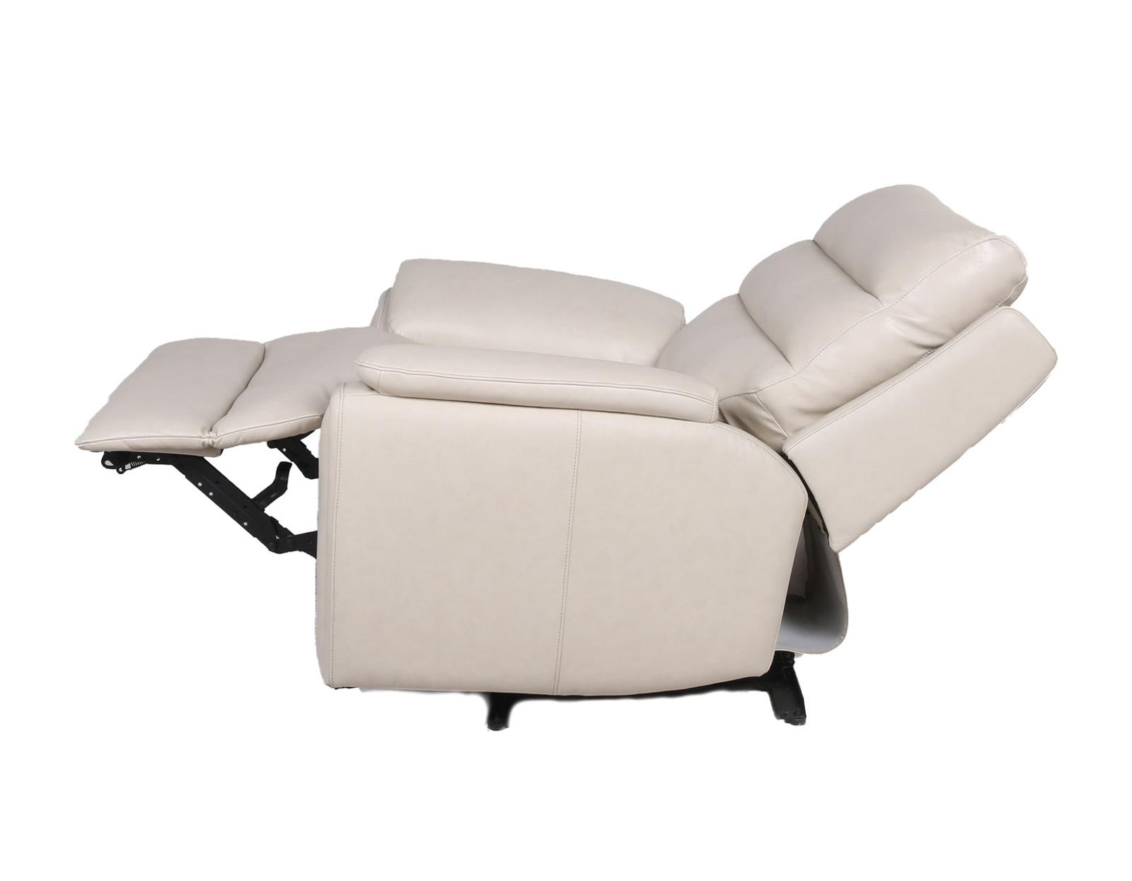 Steve Silver Duval Leather Dual Power Recliner in Impressive Ivory - Luxury Home Furniture (MI)