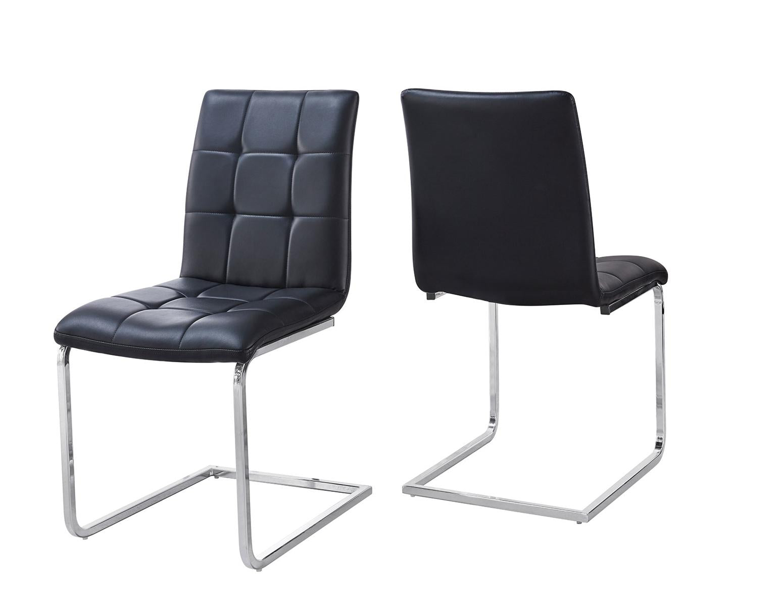 Steve Silver Escondido Side Chair in Chrome (Set of 2) - Luxury Home Furniture (MI)
