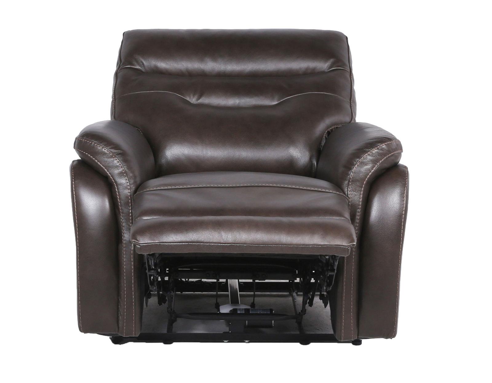 Steve Silver Fortuna Leather Dual Power Recliner in Coffee - Luxury Home Furniture (MI)
