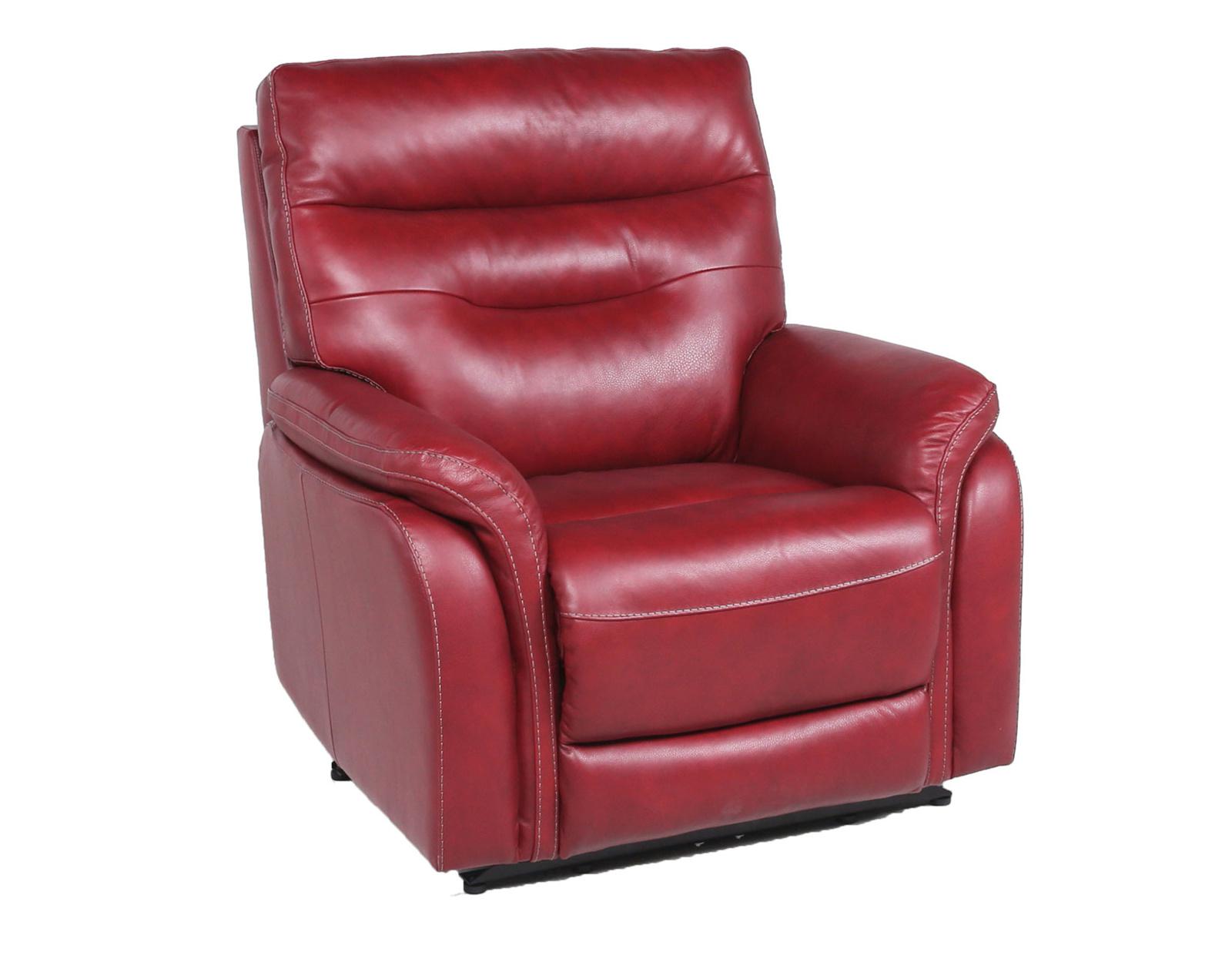 Steve Silver Fortuna Leather Dual Power Recliner in Wine - Luxury Home Furniture (MI)