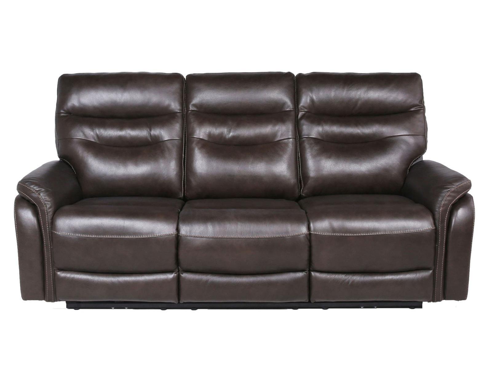 Steve Silver Fortuna Leather Dual Power Reclining Sofa in Coffee - Luxury Home Furniture (MI)