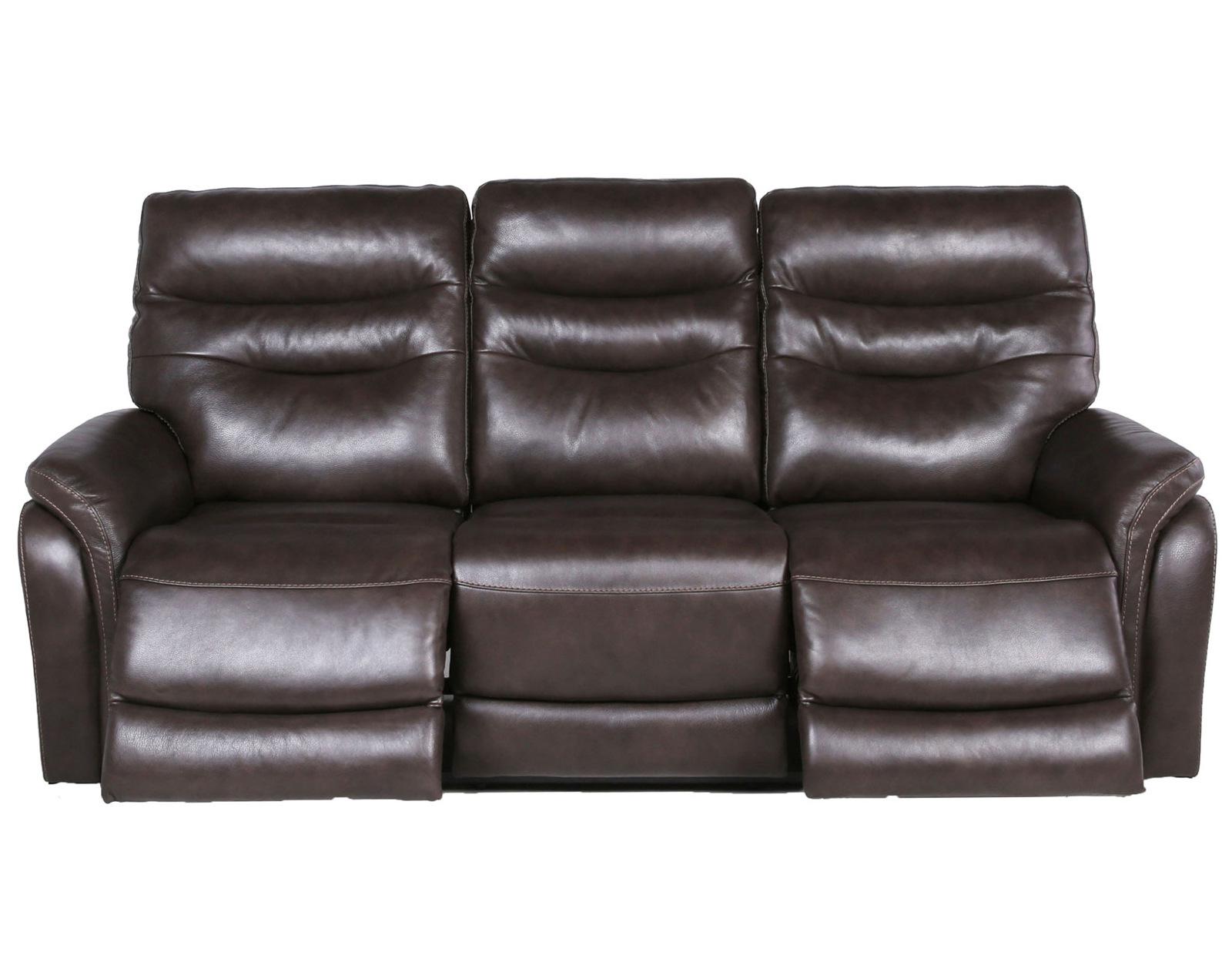 Steve Silver Fortuna Leather Dual Power Reclining Sofa in Coffee - Luxury Home Furniture (MI)