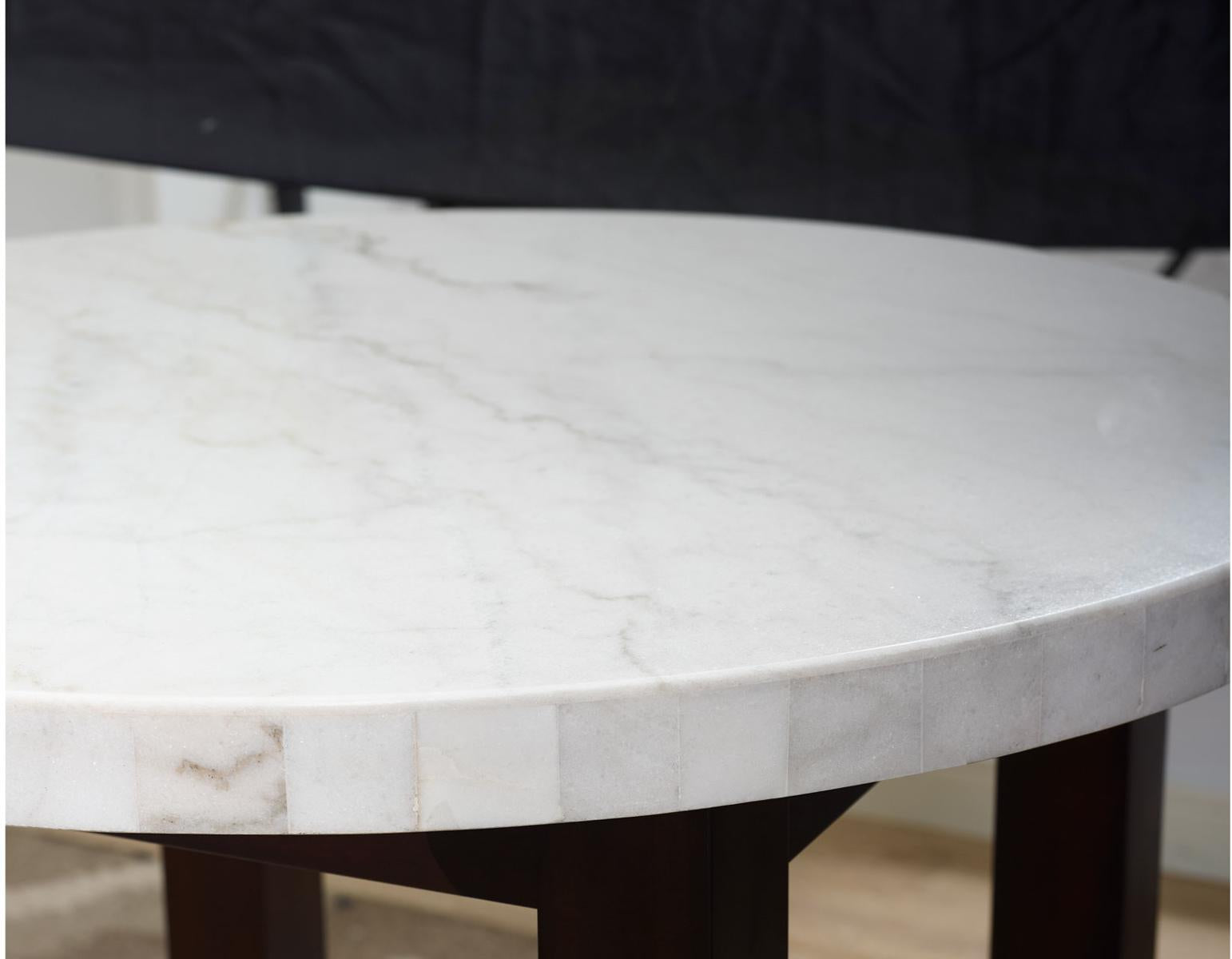 Steve Silver Francis Marble Top Counter Table in Cordovan Dark Cherry - Luxury Home Furniture (MI)