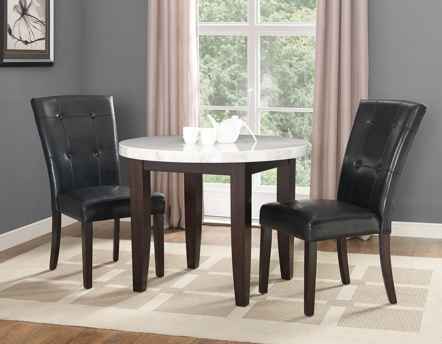 Steve Silver Francis Marble Top Counter Table in Cordovan Dark Cherry - Luxury Home Furniture (MI)