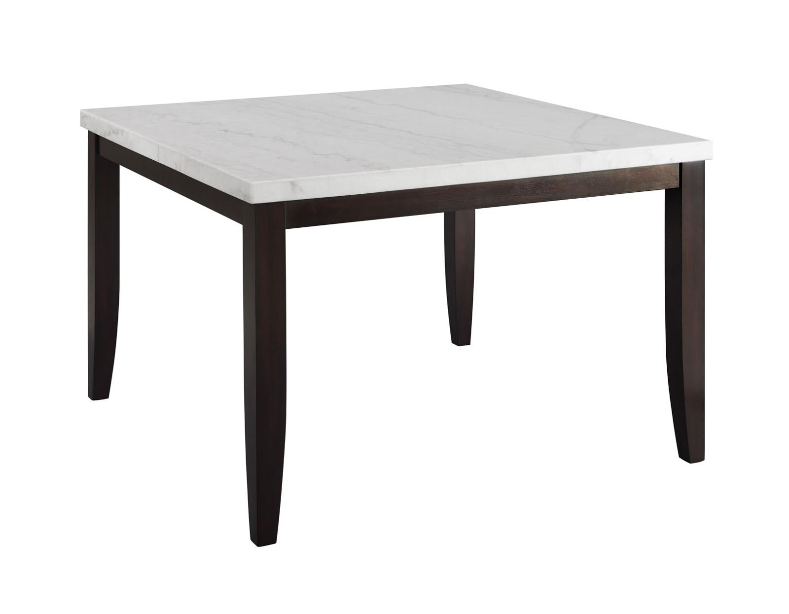 Steve Silver Francis Square Marble Top Counter Table in Cordovan Dark Cherry - Luxury Home Furniture (MI)