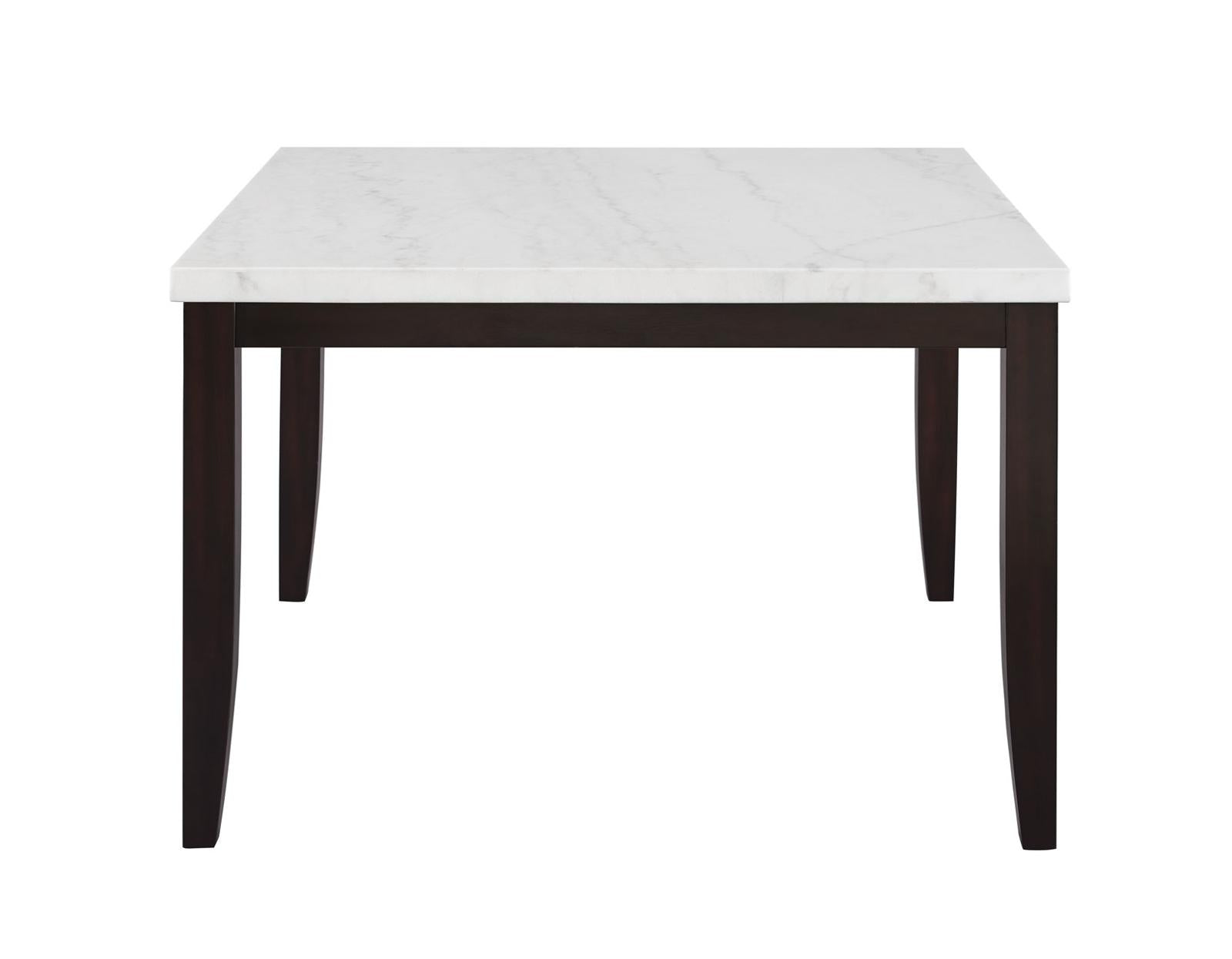 Steve Silver Francis Square Marble Top Counter Table in Cordovan Dark Cherry - Luxury Home Furniture (MI)