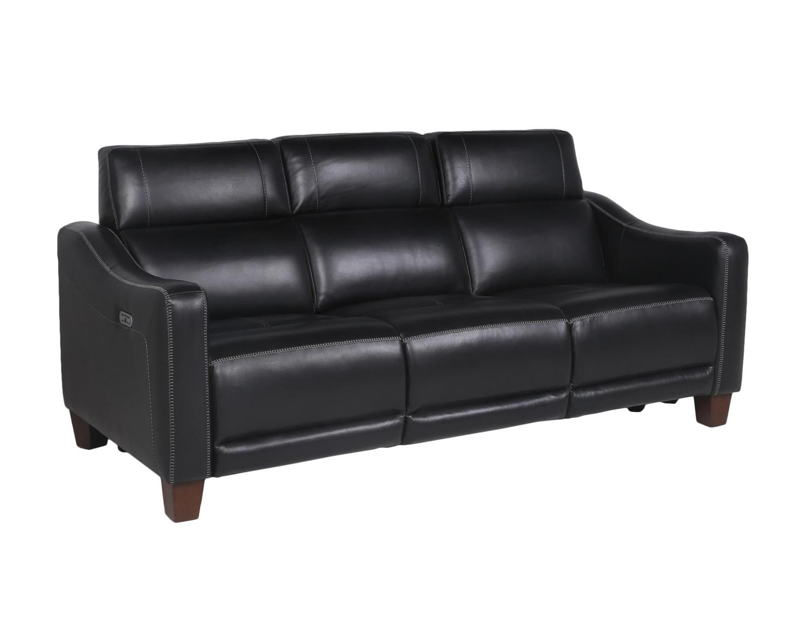 Steve Silver Giorno Dual Power Leather Sofa in Midnight - Luxury Home Furniture (MI)