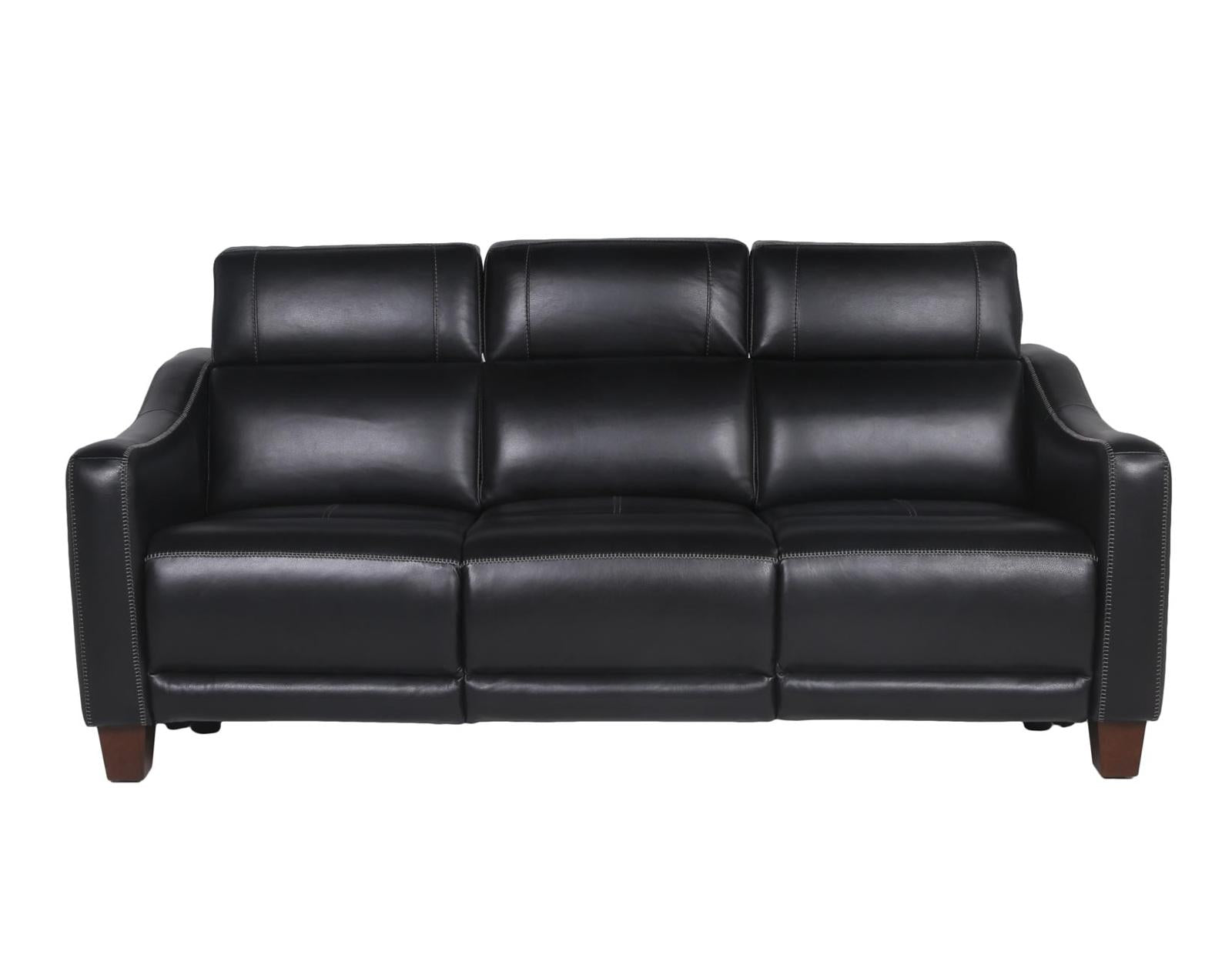 Steve Silver Giorno Dual Power Leather Sofa in Midnight - Luxury Home Furniture (MI)