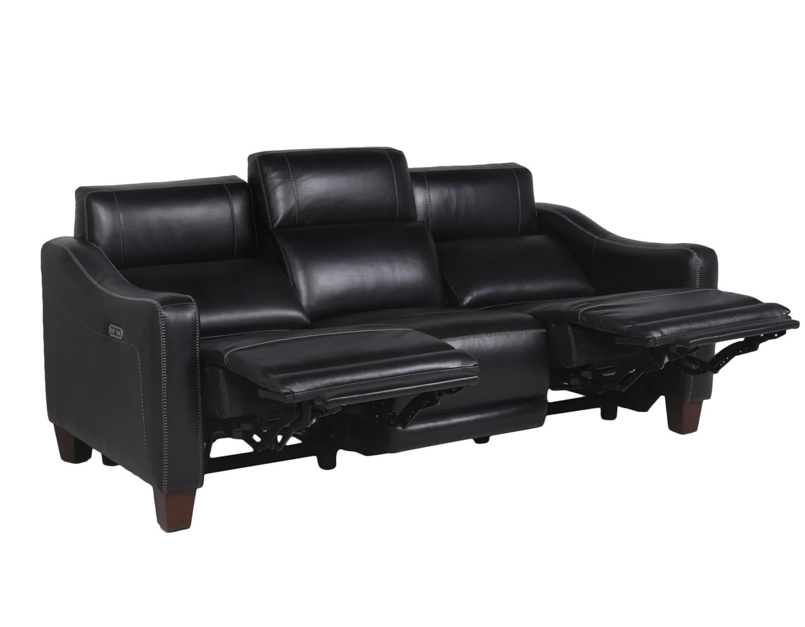 Steve Silver Giorno Dual Power Leather Sofa in Midnight - Luxury Home Furniture (MI)