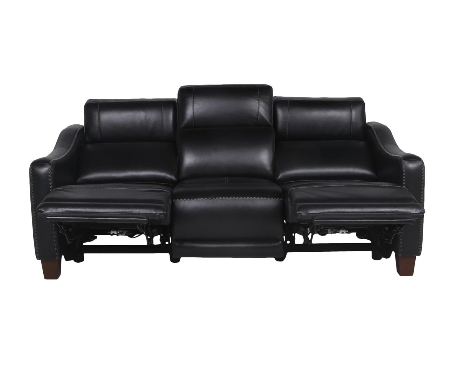 Steve Silver Giorno Dual Power Leather Sofa in Midnight - Luxury Home Furniture (MI)