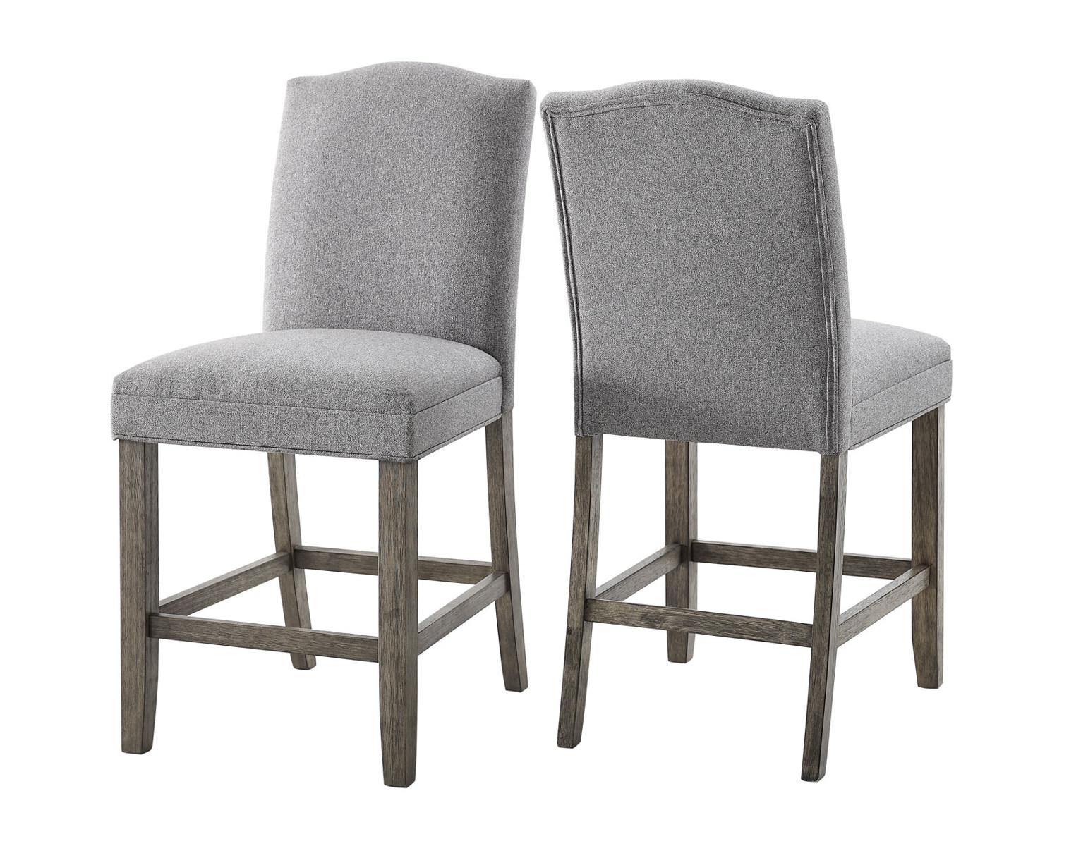 Steve Silver Grayson Counter Chair in Driftwood (Set of 2) - Luxury Home Furniture (MI)