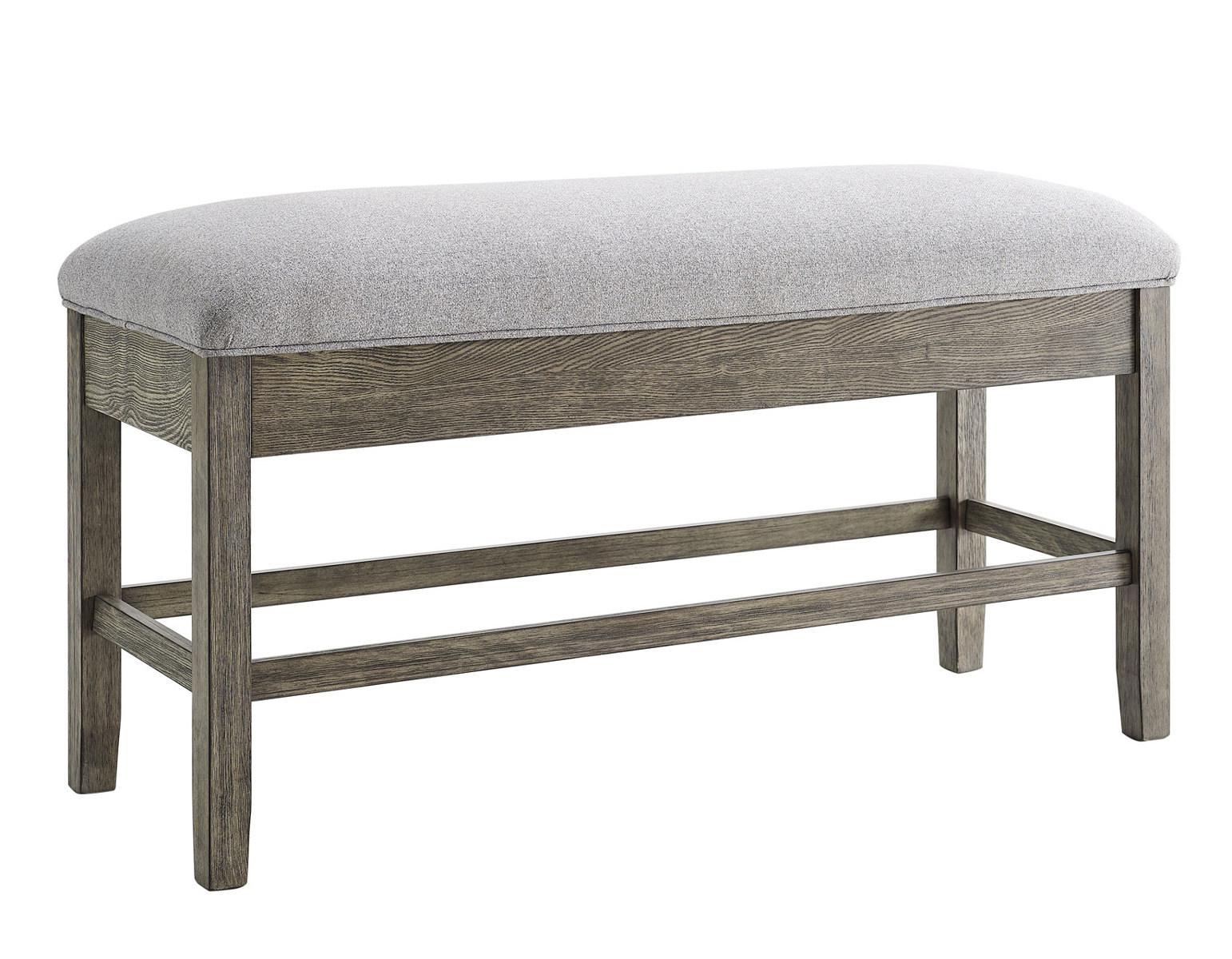 Steve Silver Grayson Storage Counter Bench in Driftwood - Luxury Home Furniture (MI)
