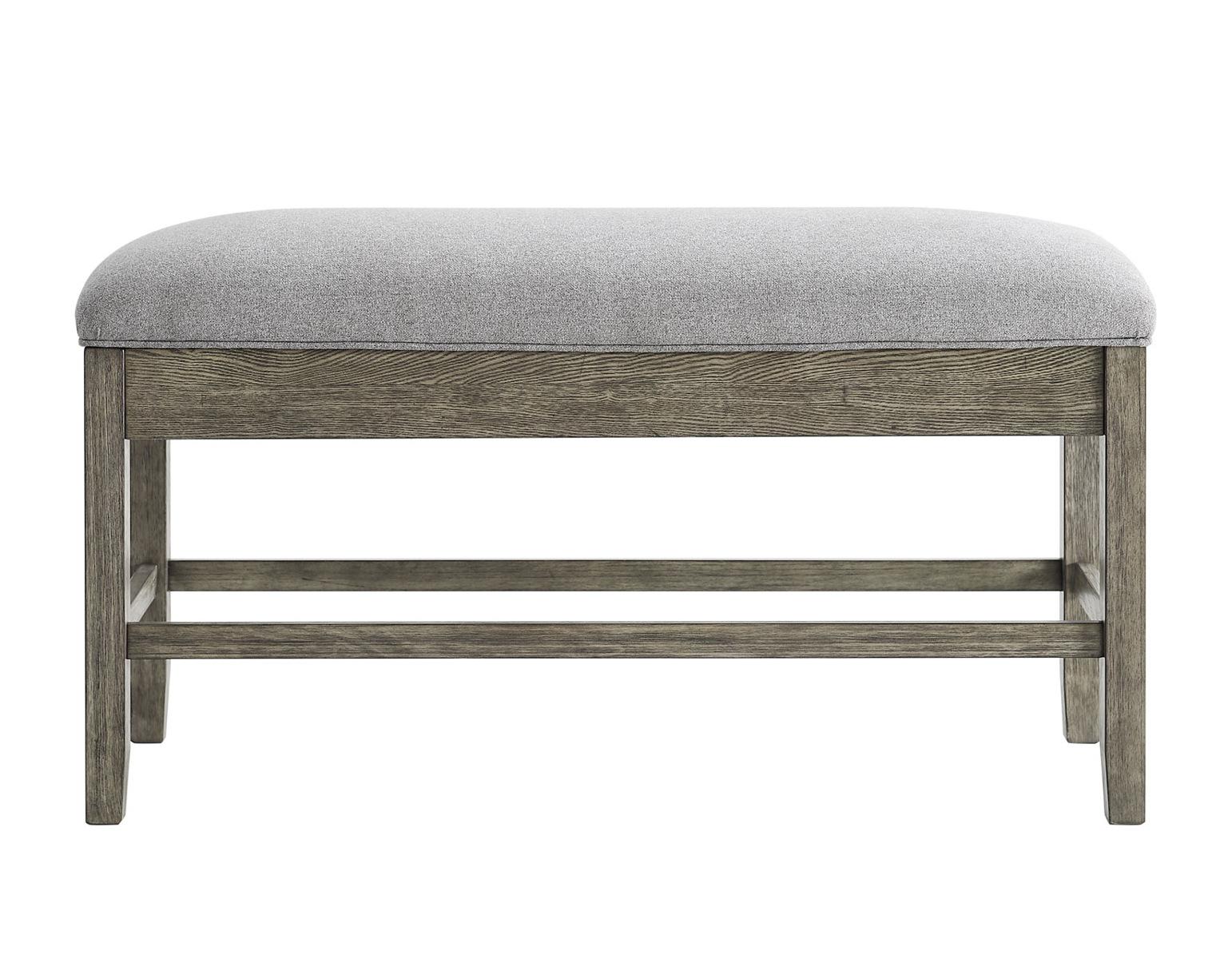 Steve Silver Grayson Storage Counter Bench in Driftwood - Luxury Home Furniture (MI)