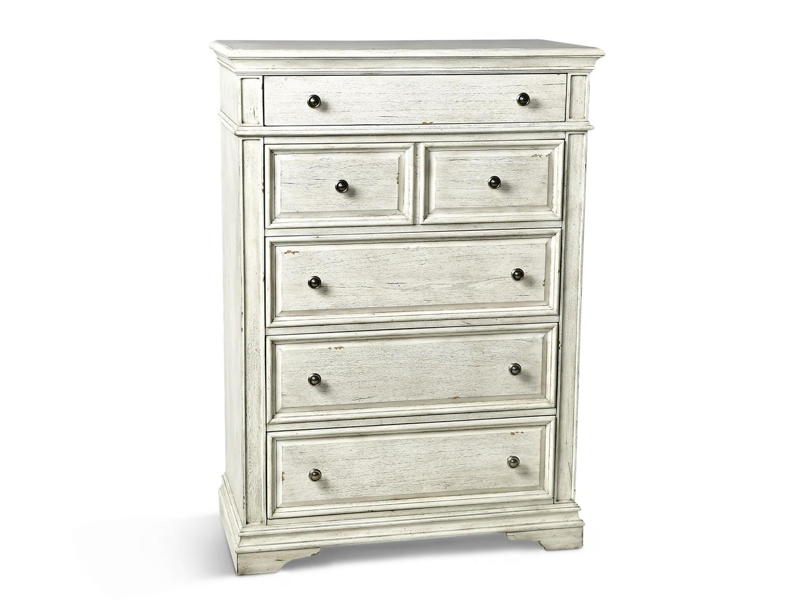 Steve Silver Highland Park 6 Drawer Chest in Cathedral White - Luxury Home Furniture (MI)
